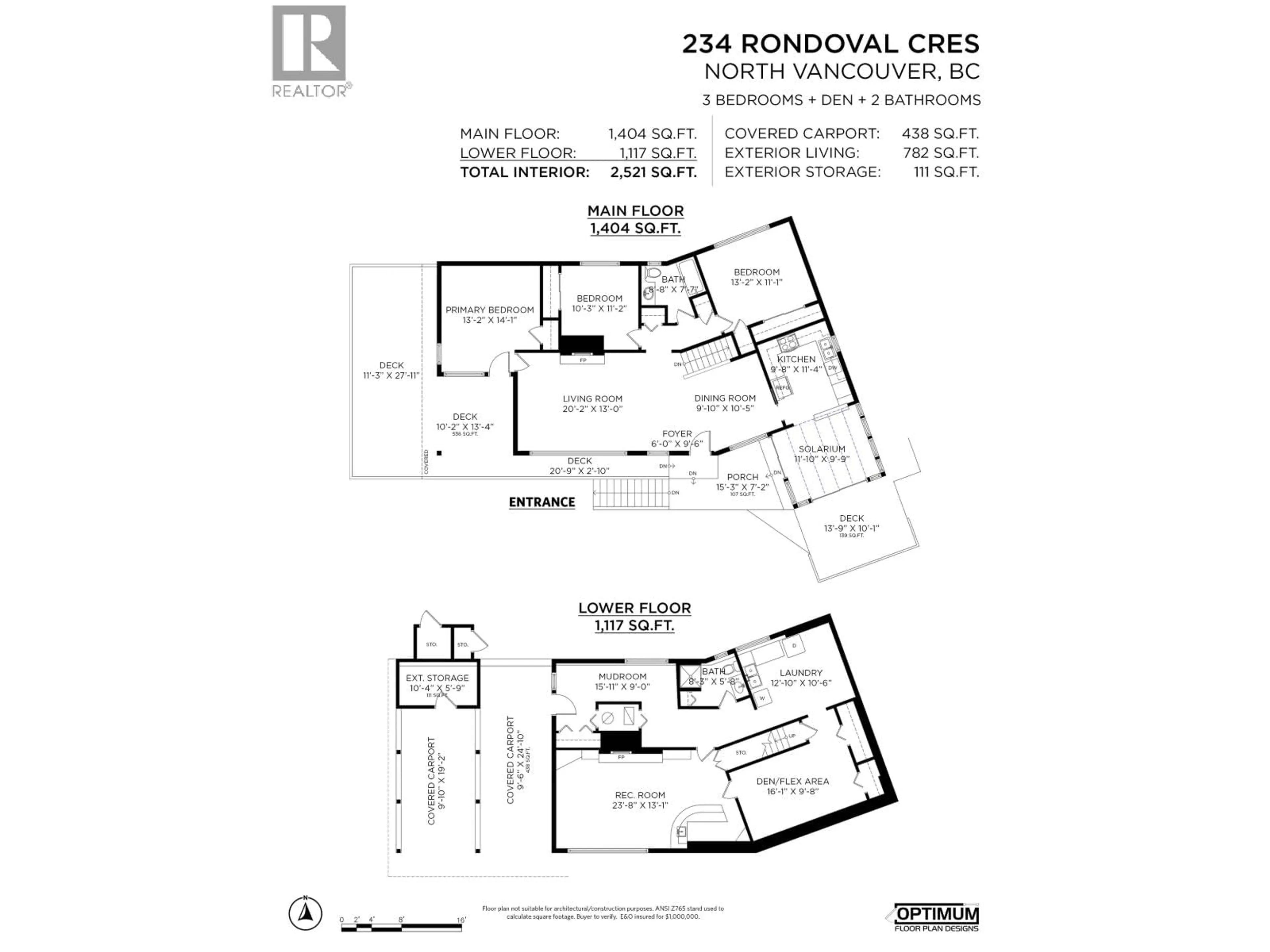 Floor plan for 234 RONDOVAL CRESCENT, North Vancouver British Columbia V7N2W7