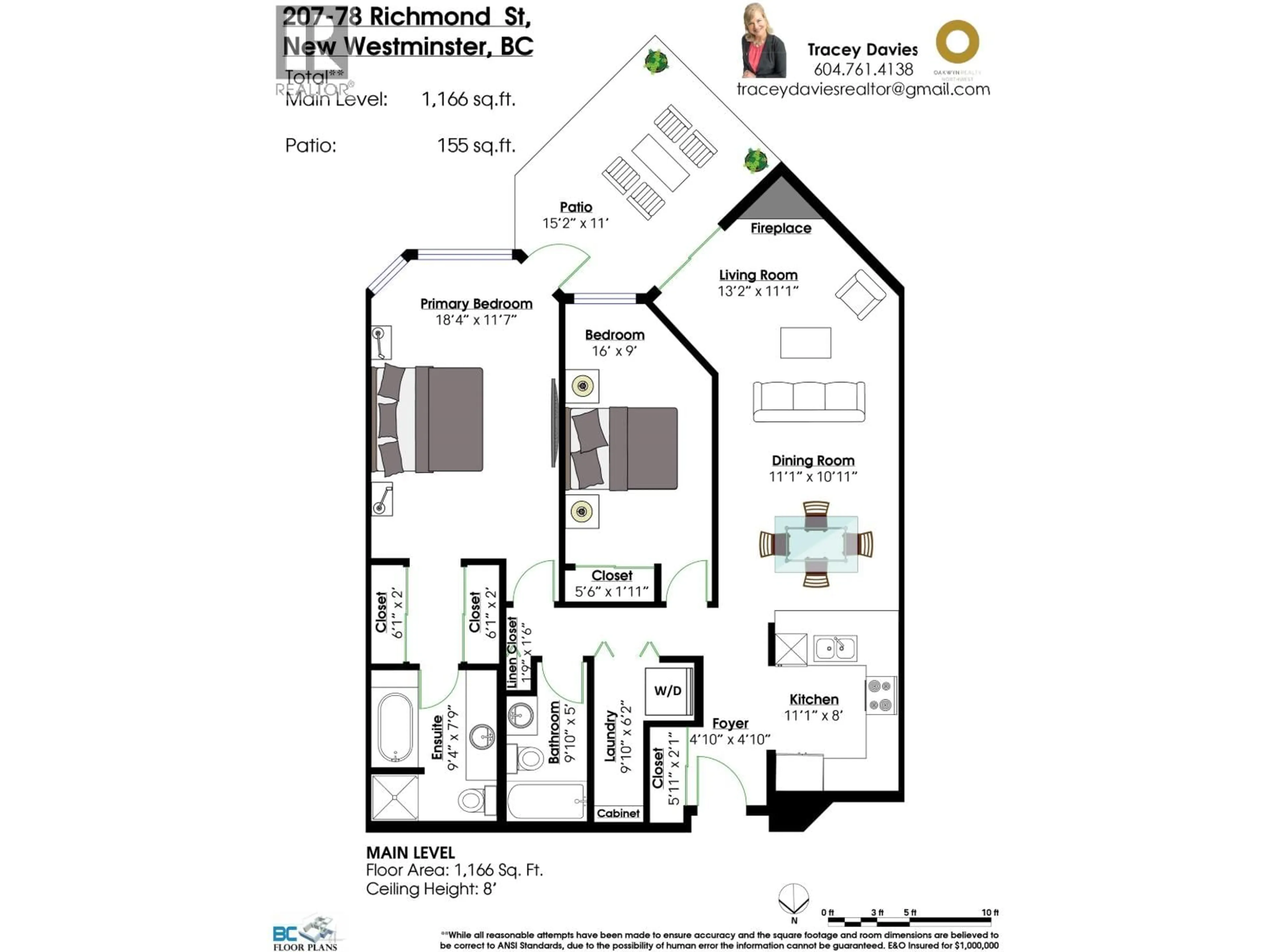 Floor plan for 207 - 78 RICHMOND STREET, New Westminster British Columbia V3L5T2