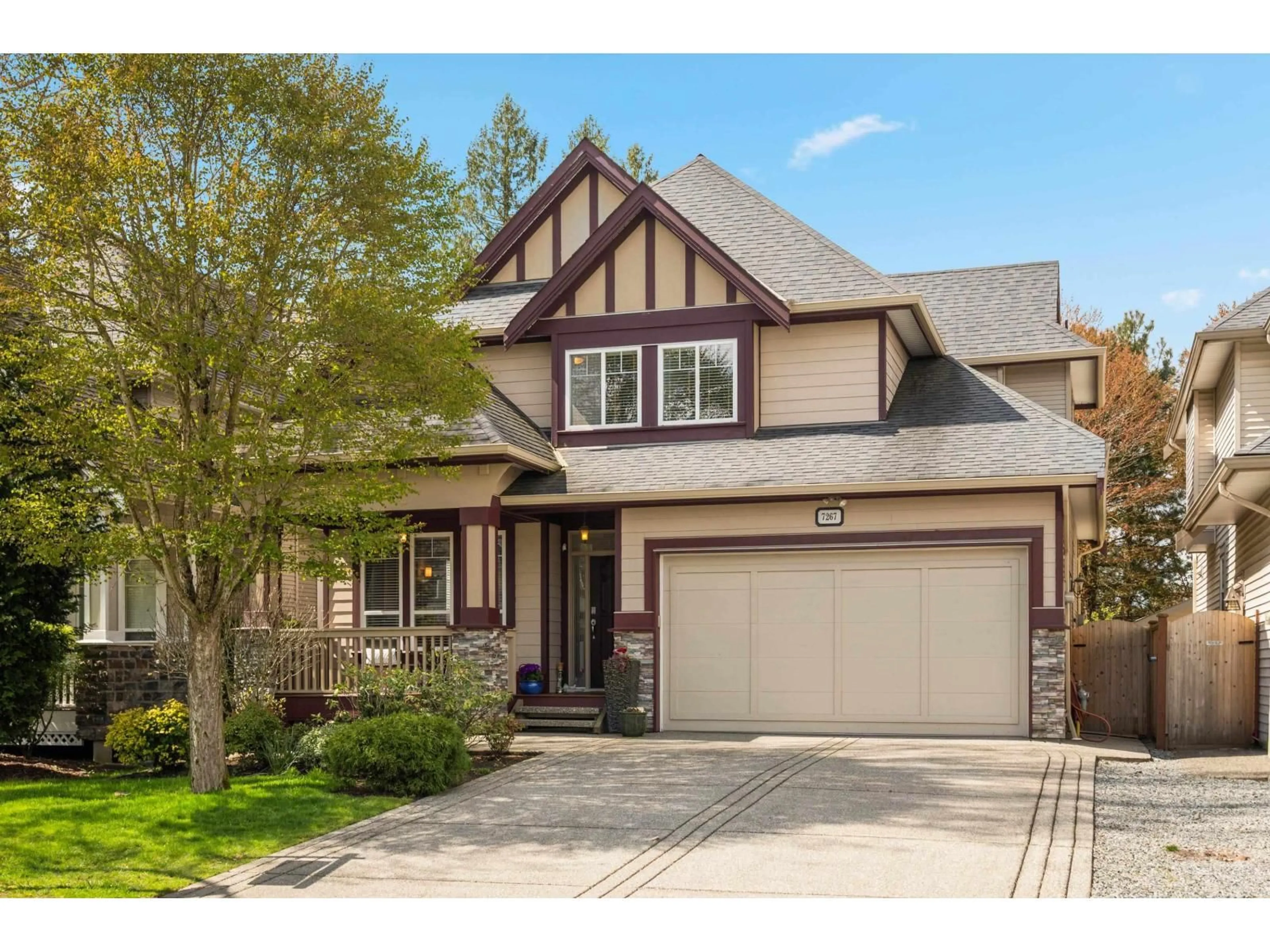 Home with brick exterior material, street for 7267 201 STREET, Langley British Columbia V2Y3G2