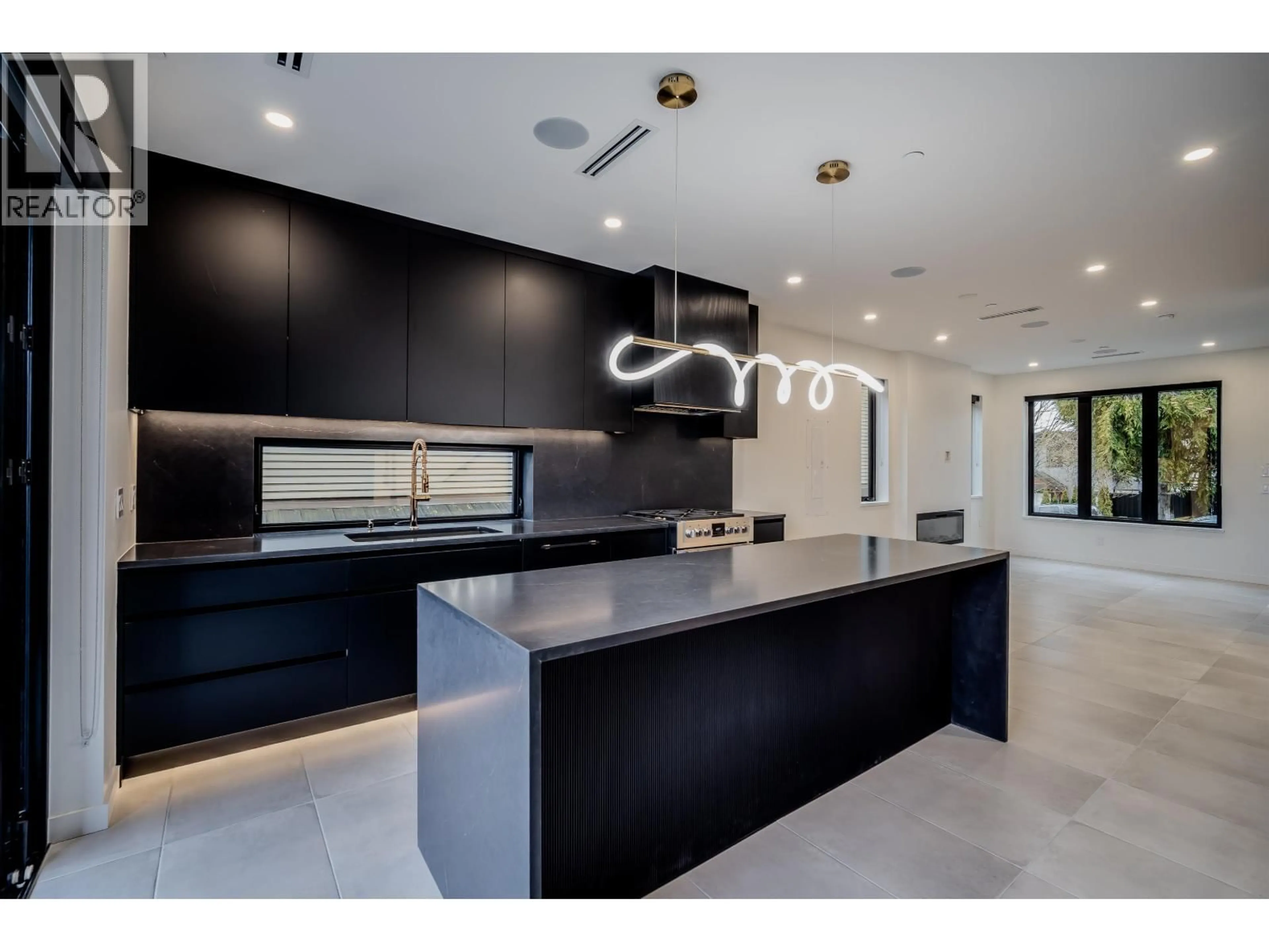 Contemporary kitchen, ceramic/tile floor for 7962 INVERNESS STREET, Vancouver British Columbia V5X4H7