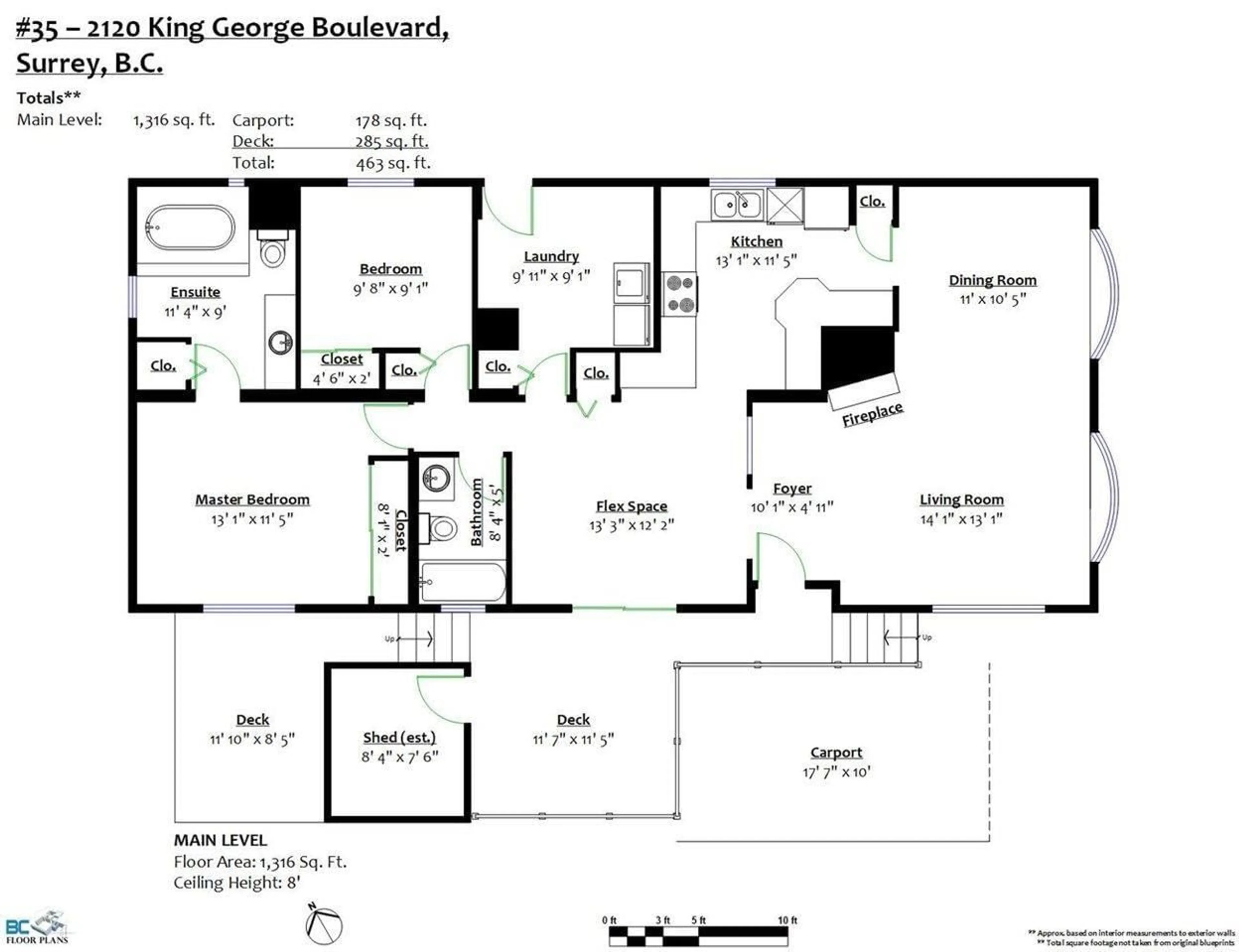 Floor plan for 35 - 2120 KING GEORGE BOULEVARD, Surrey British Columbia V4A6Y8