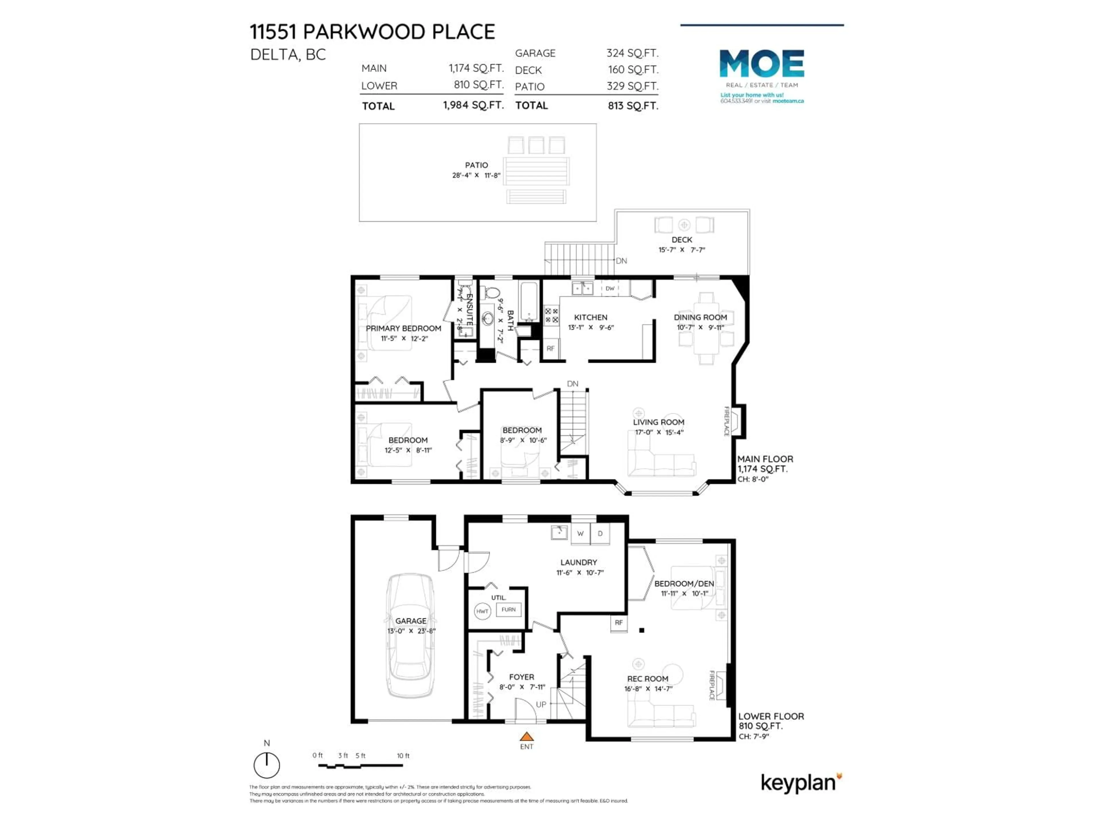 Floor plan for 11551 PARKWOOD PLACE, Delta British Columbia V4C7L1