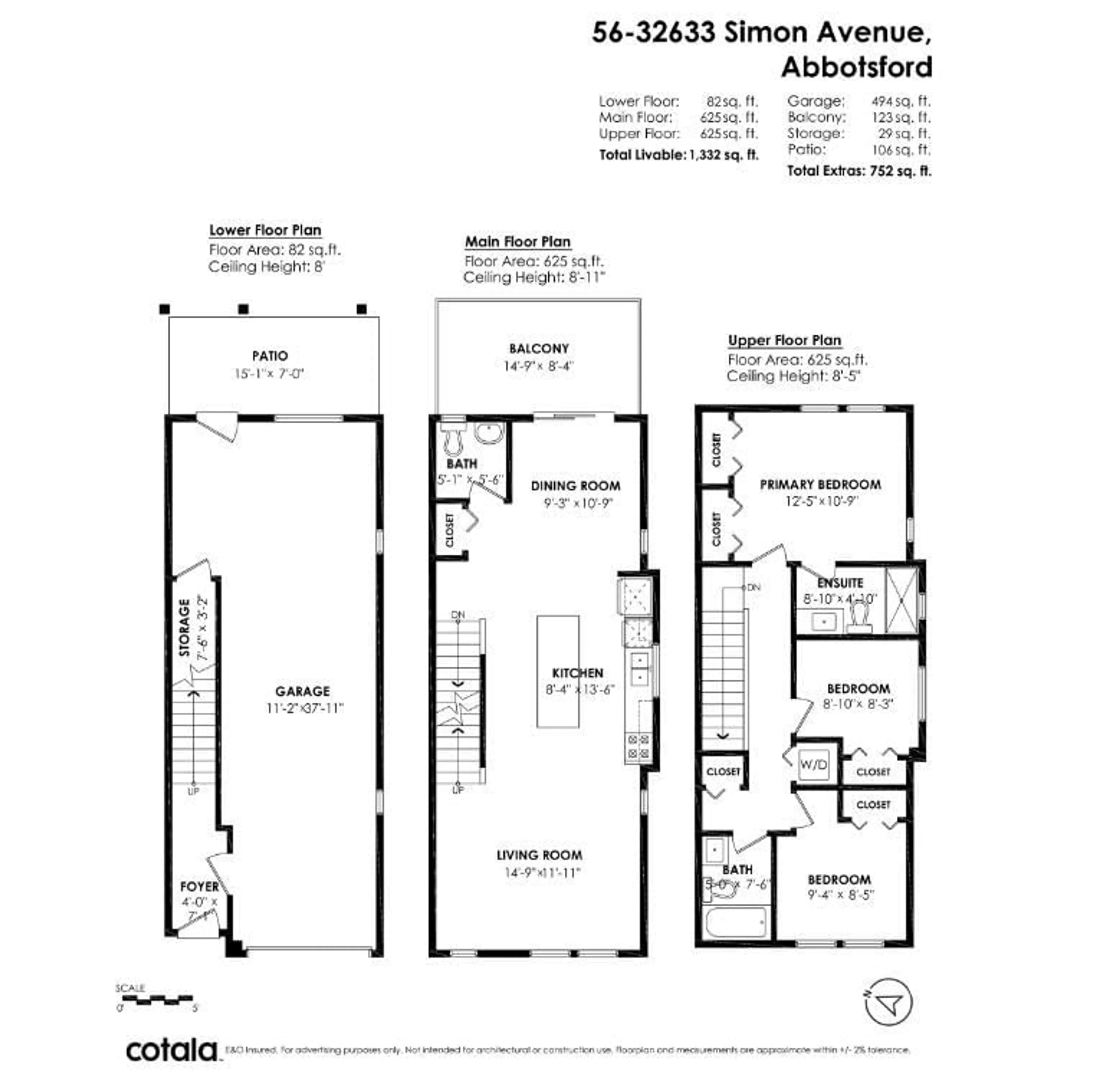 Floor plan for 56 - 32633 SIMON AVENUE, Abbotsford British Columbia V2T0G9