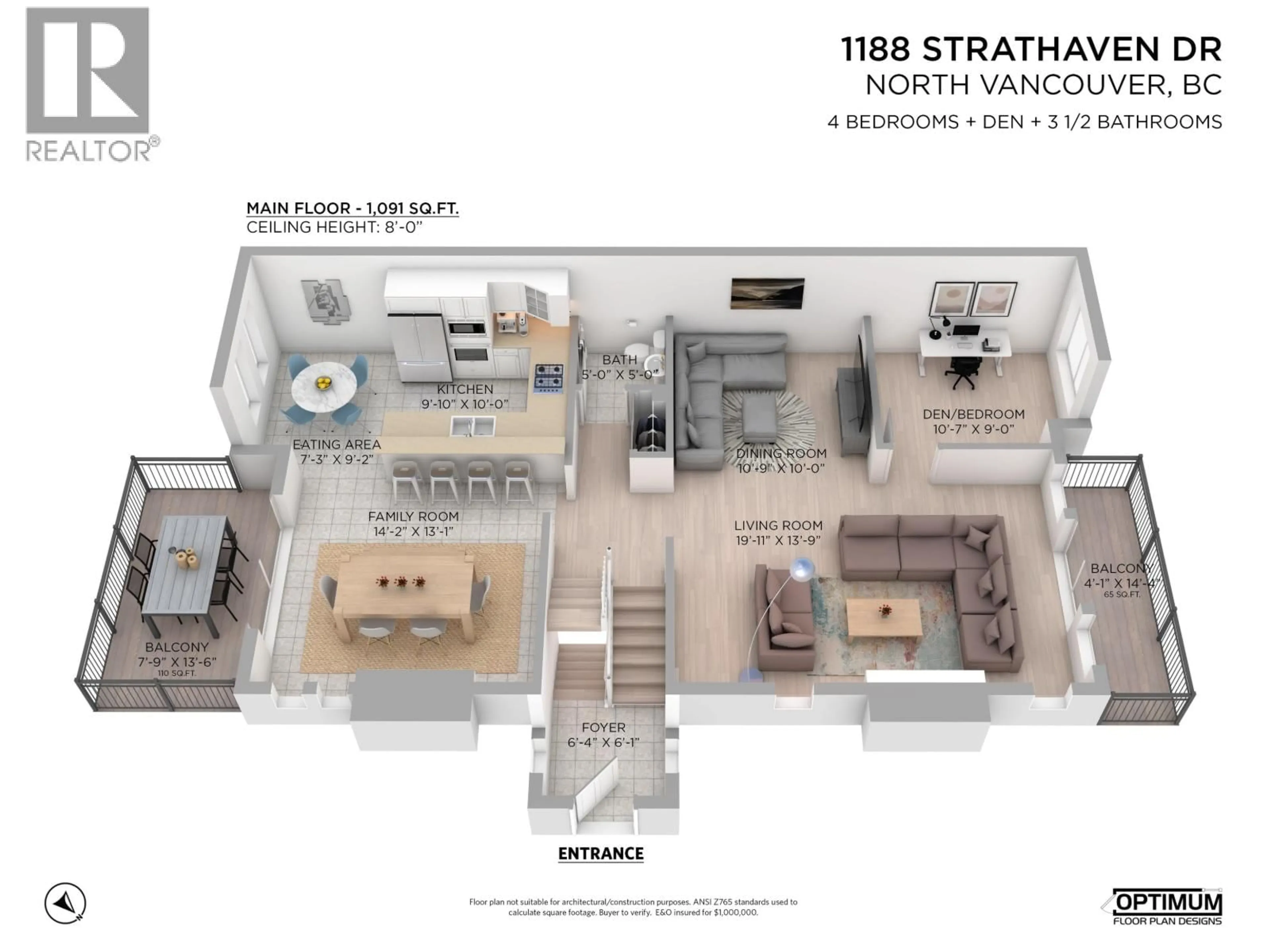 Floor plan for 1188 STRATHAVEN DRIVE, North Vancouver British Columbia V7H2Z6