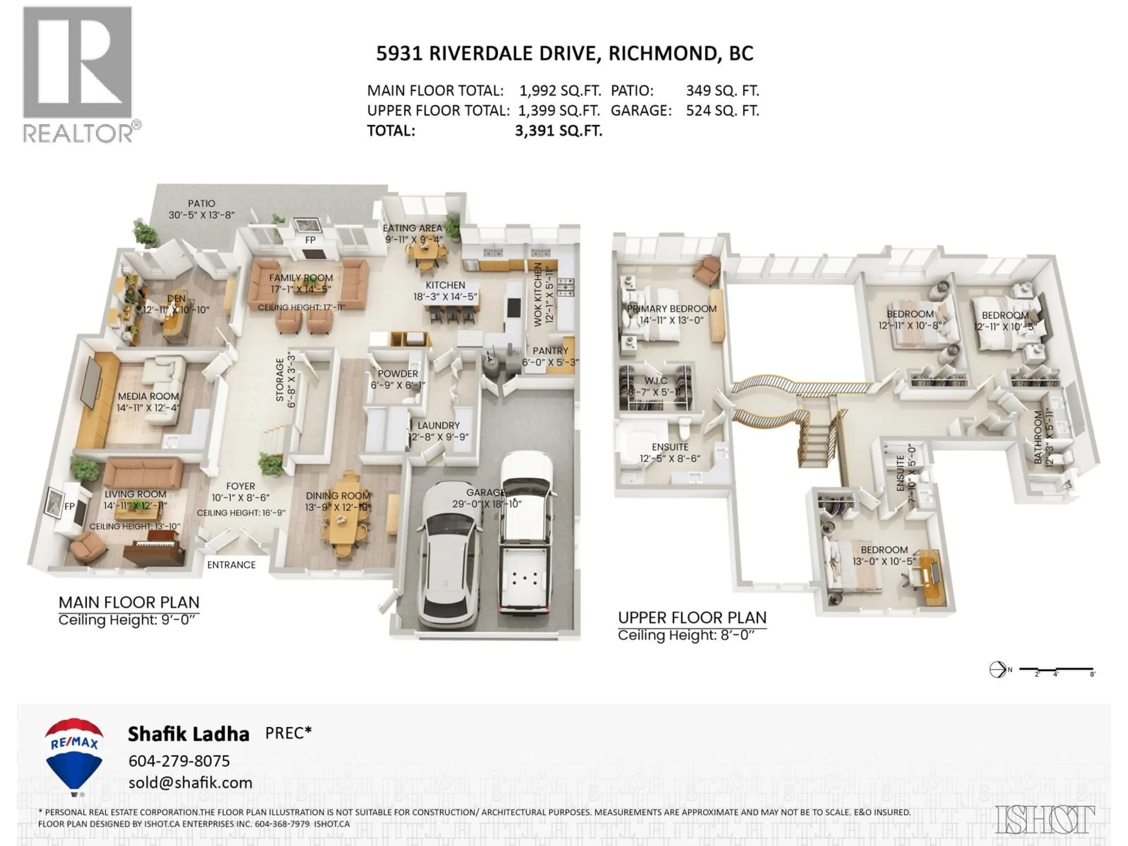 Floor plan for 5931 RIVERDALE DRIVE, Richmond British Columbia V7C2E4