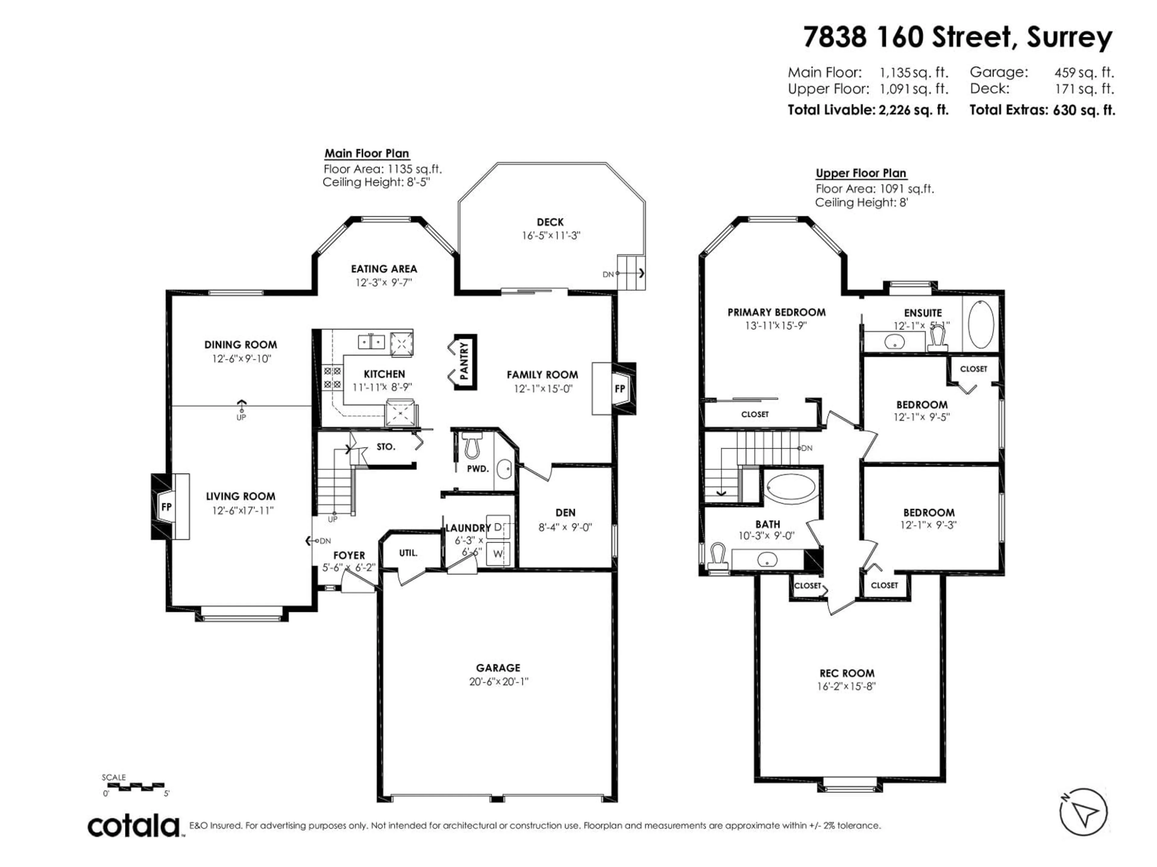 Floor plan for 7838 160 STREET, Surrey British Columbia V4N0T9