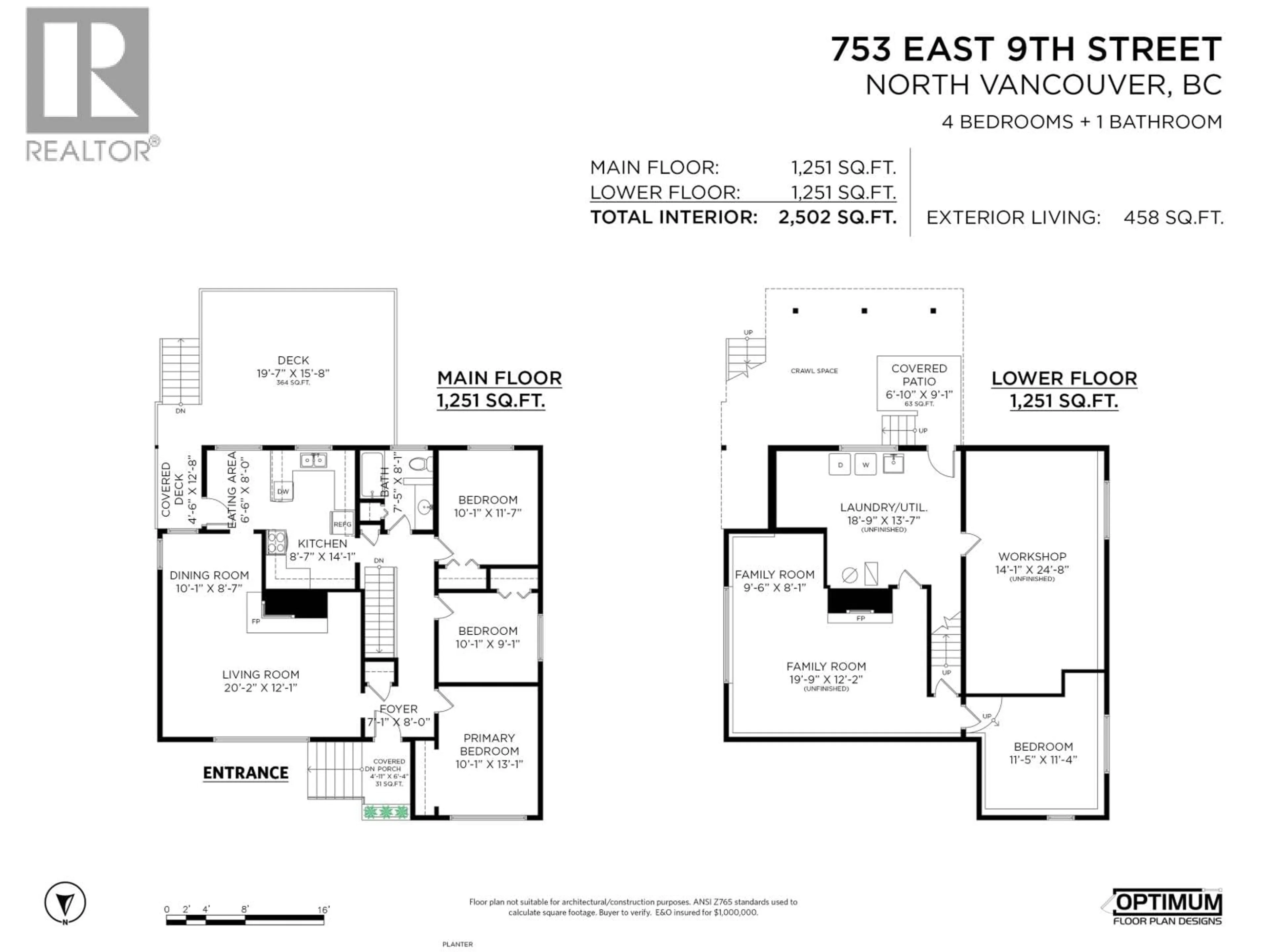 Floor plan for 753 9TH STREET, North Vancouver British Columbia V7L2C1