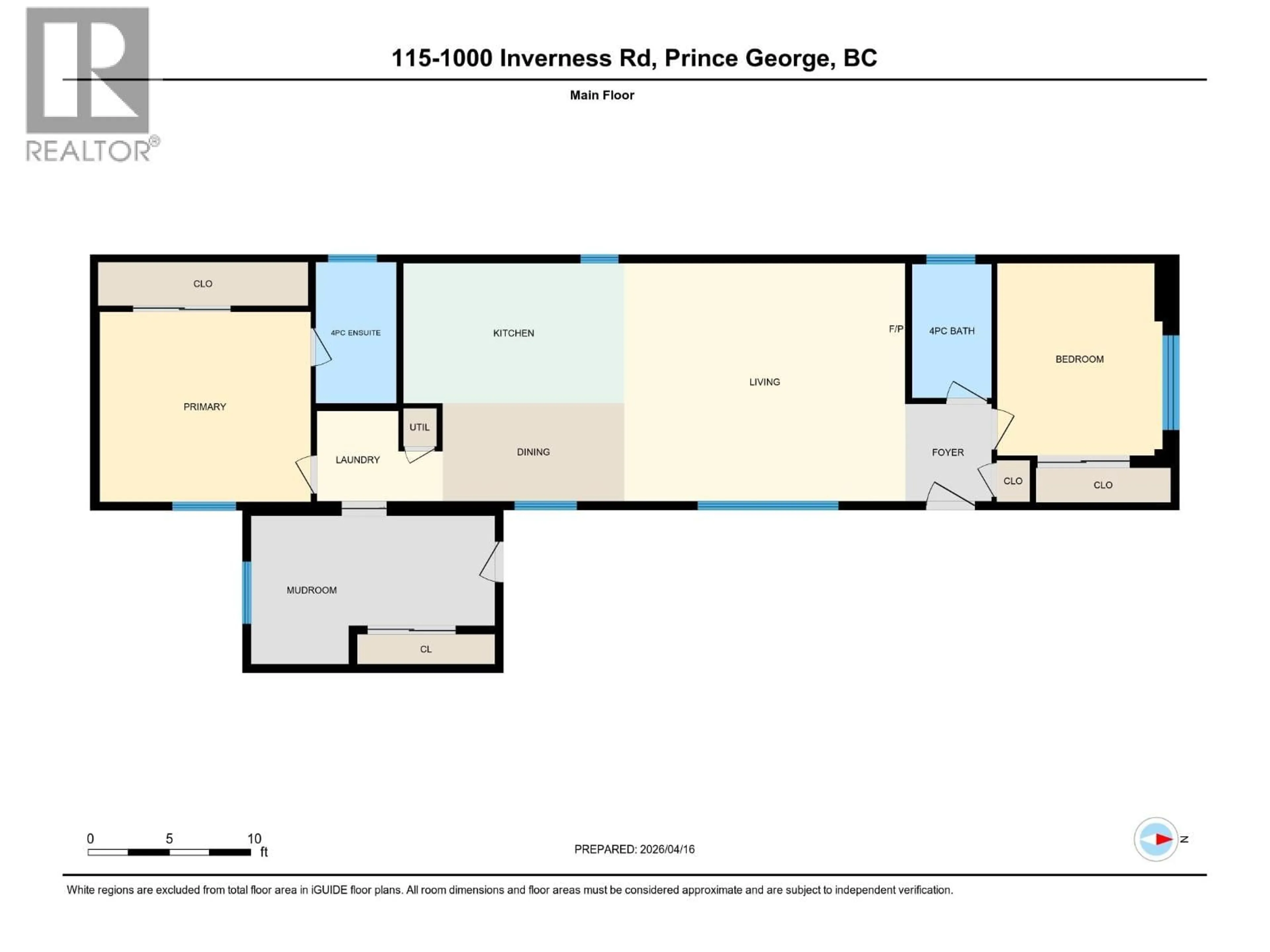 Floor plan for 115 - 1000 INVERNESS ROAD, Prince George British Columbia V2K4V1