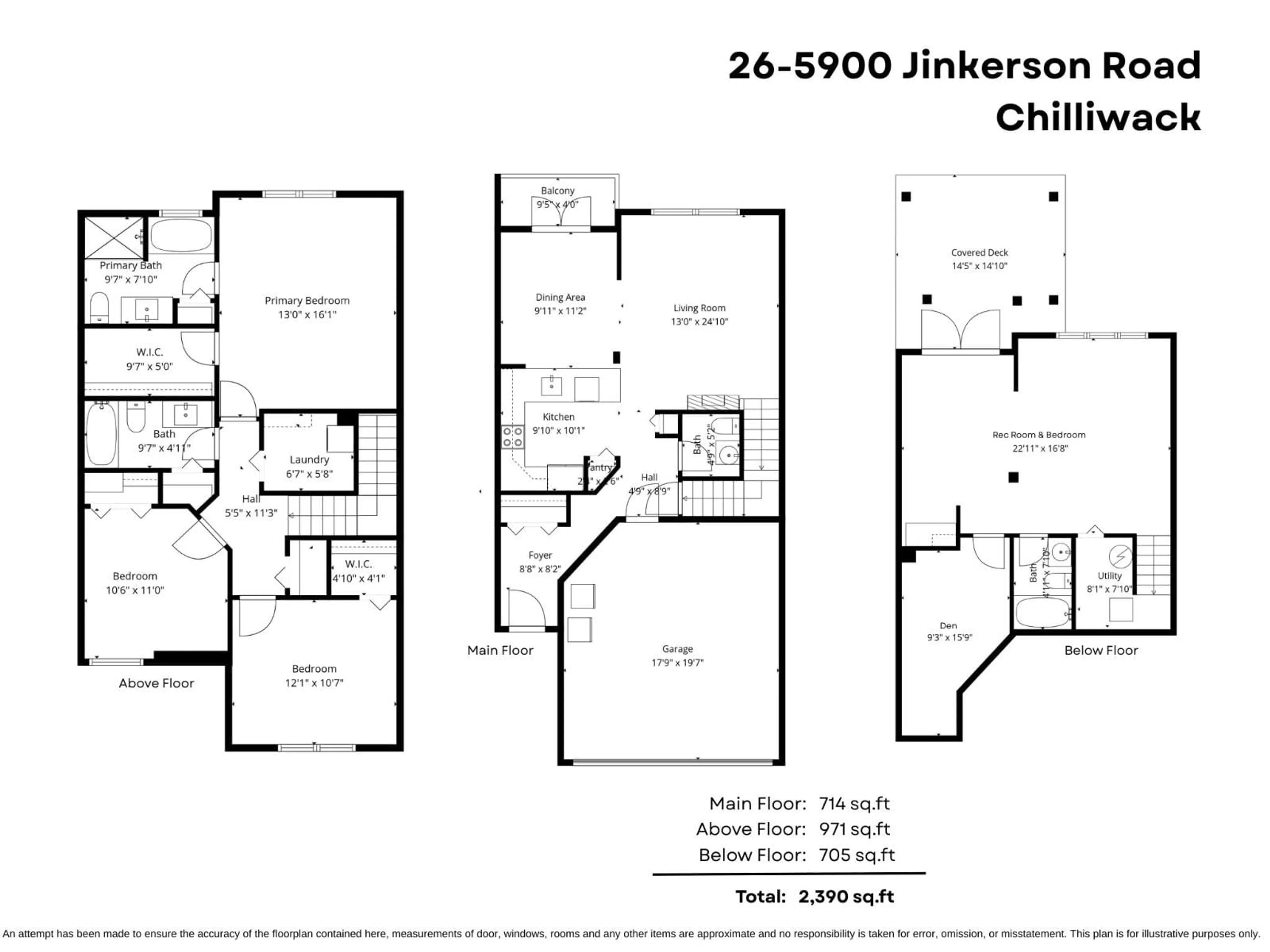 Floor plan for 26 - 5900 JINKERSON ROAD, Chilliwack British Columbia V2R0B2