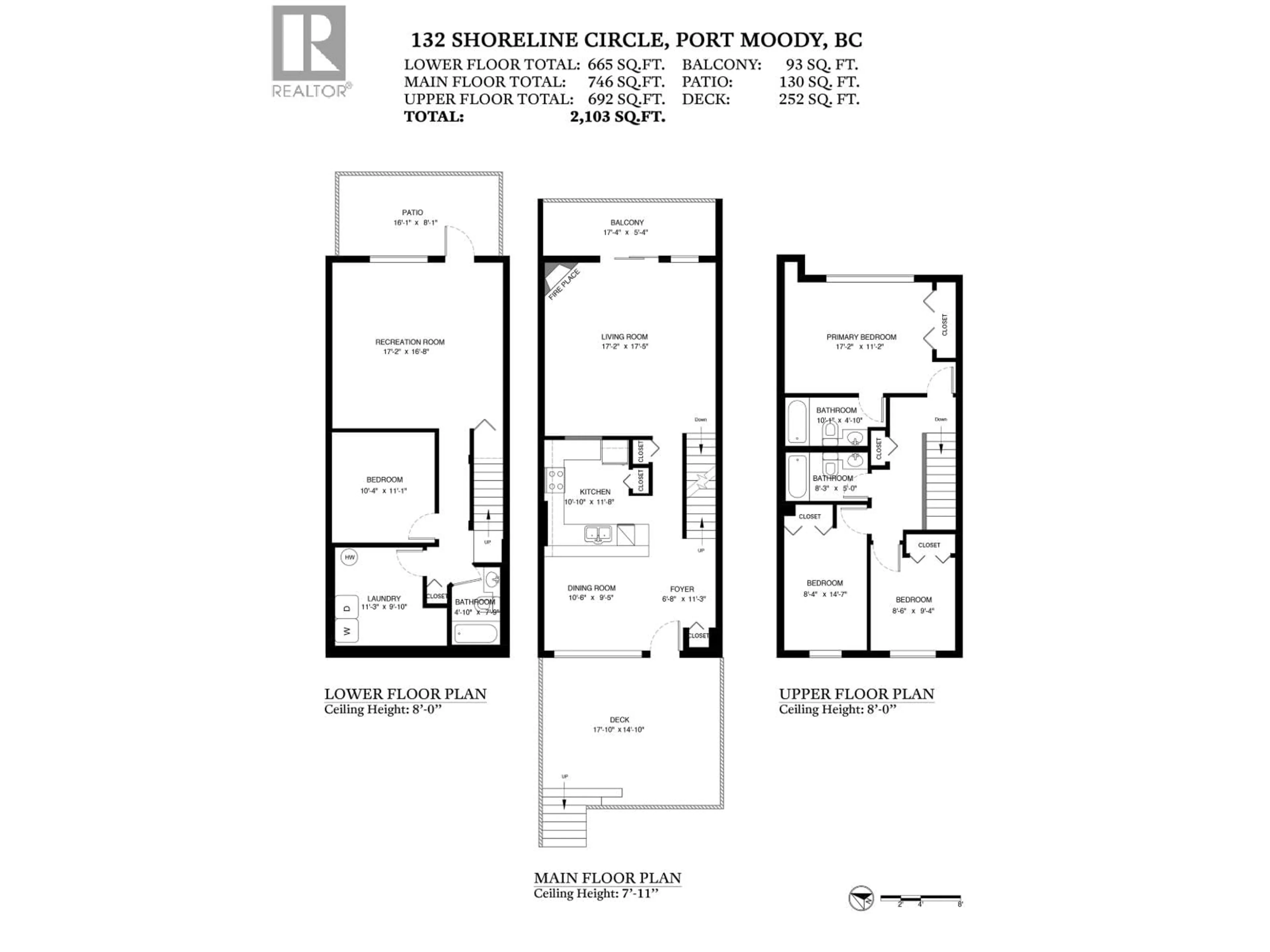 Floor plan for 132 SHORELINE CIRCLE, Port Moody British Columbia V3H5B3