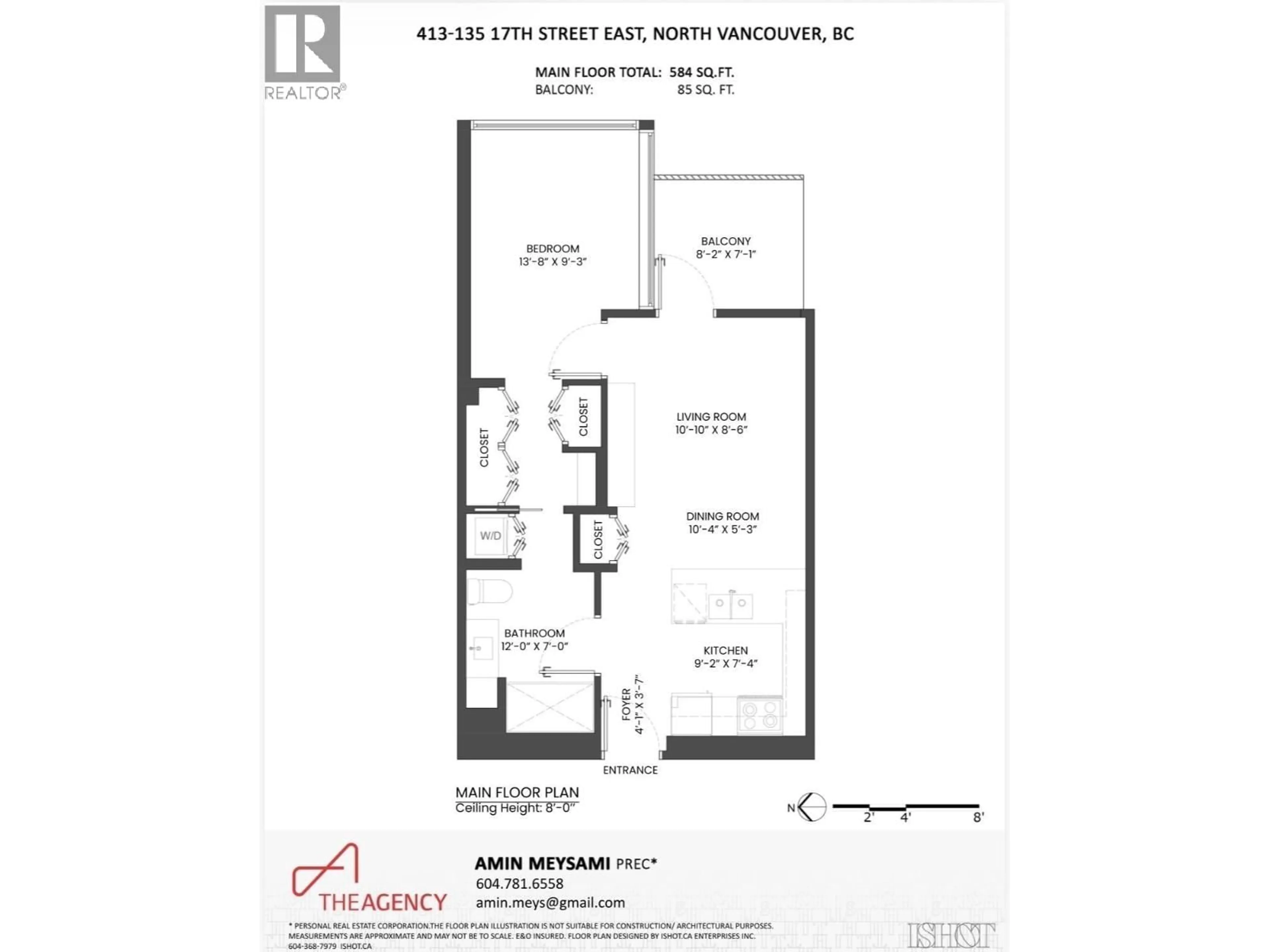 Floor plan for 413 - 135 17 STREET, North Vancouver British Columbia V7L0C4