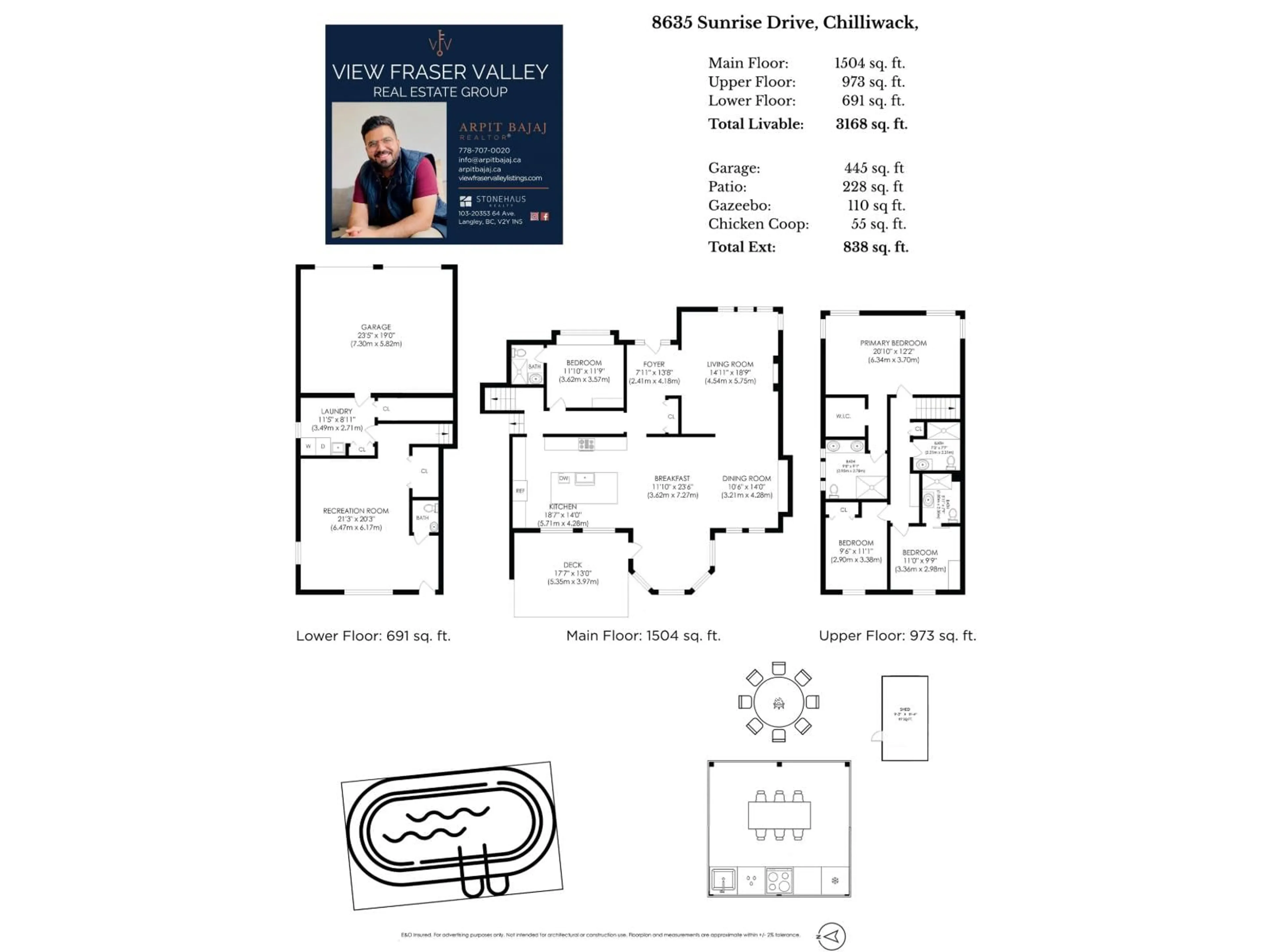 Floor plan for 8635 SUNRISE DRIVE, Chilliwack British Columbia V2R3H9