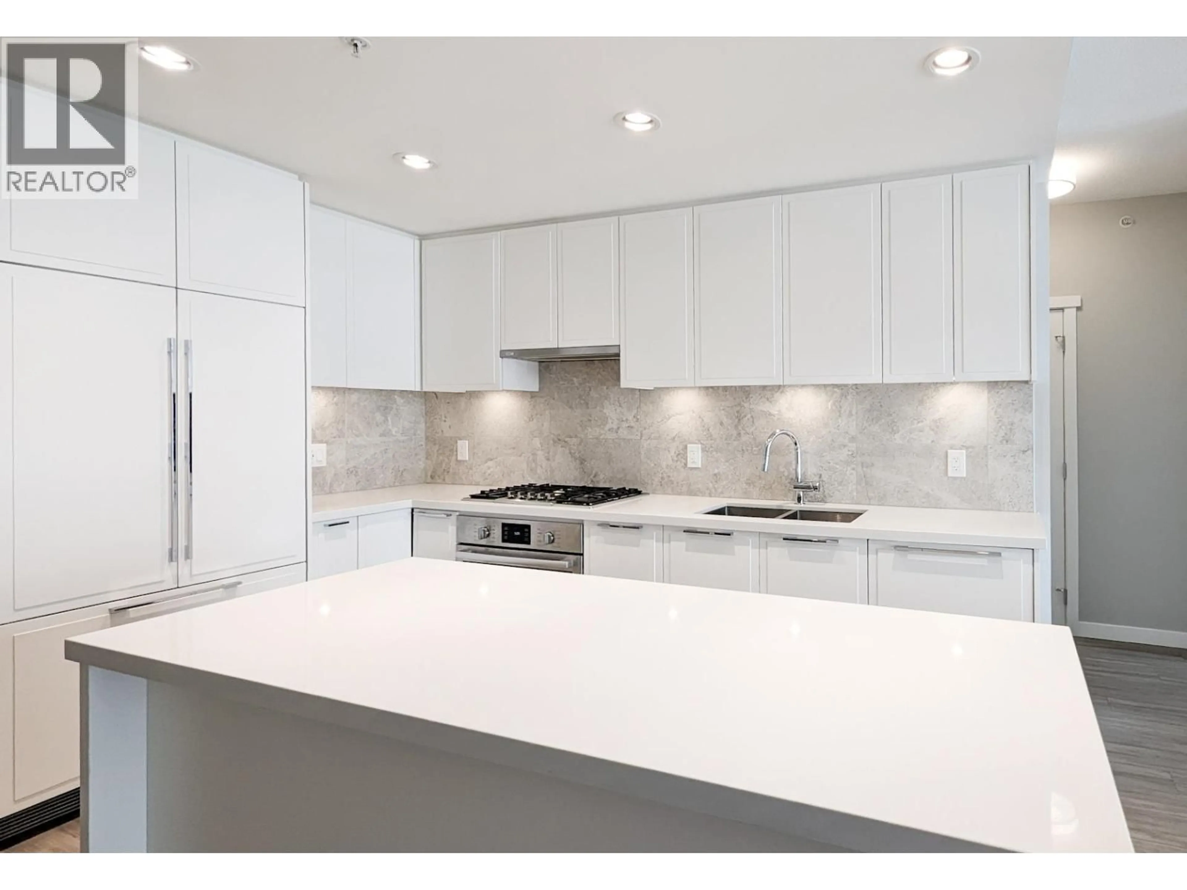 Contemporary kitchen, ceramic/tile floor for 402 - 3188 RIVERWALK AVENUE, Vancouver British Columbia V5S0E7