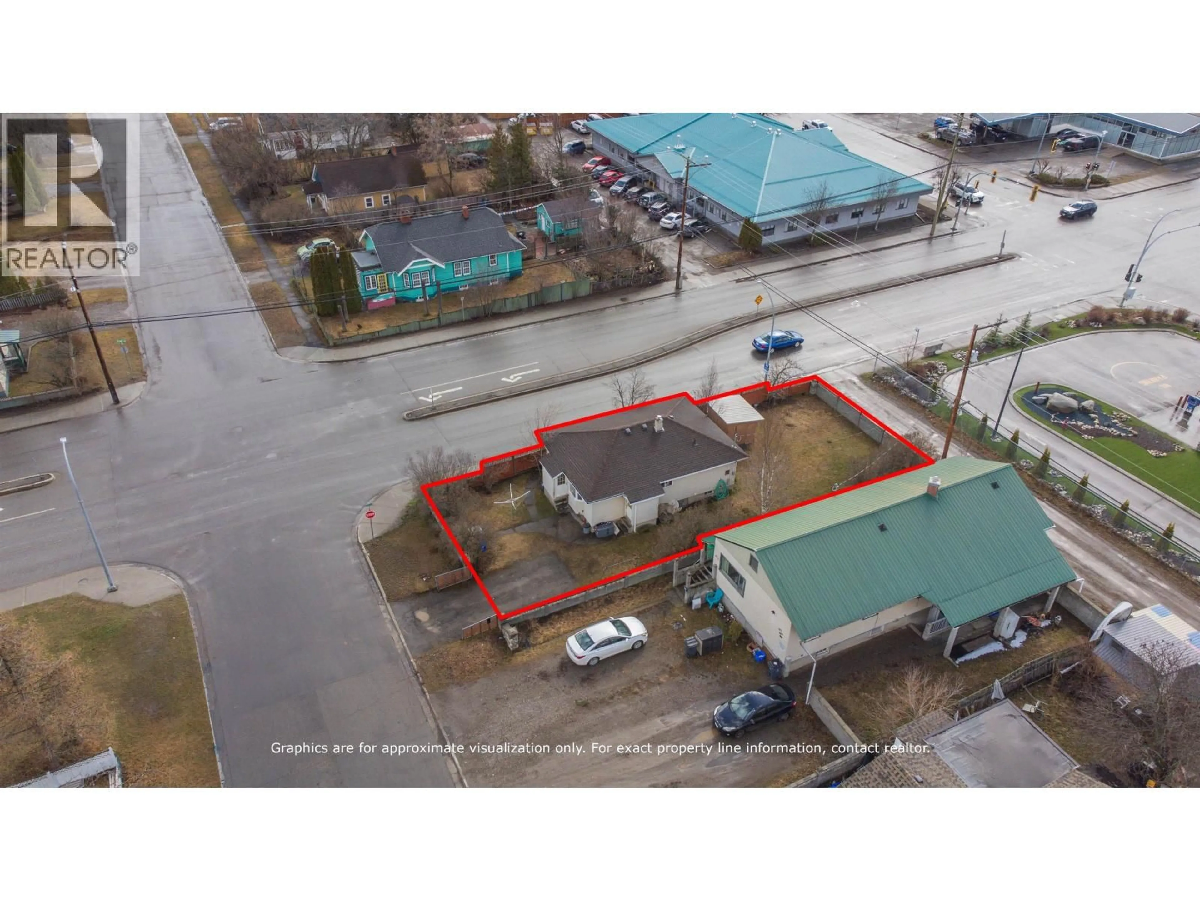 A pic from outside/outdoor area/front of a property/back of a property/a pic from drone, building for 495 BURDEN STREET, Prince George British Columbia V2M2H4