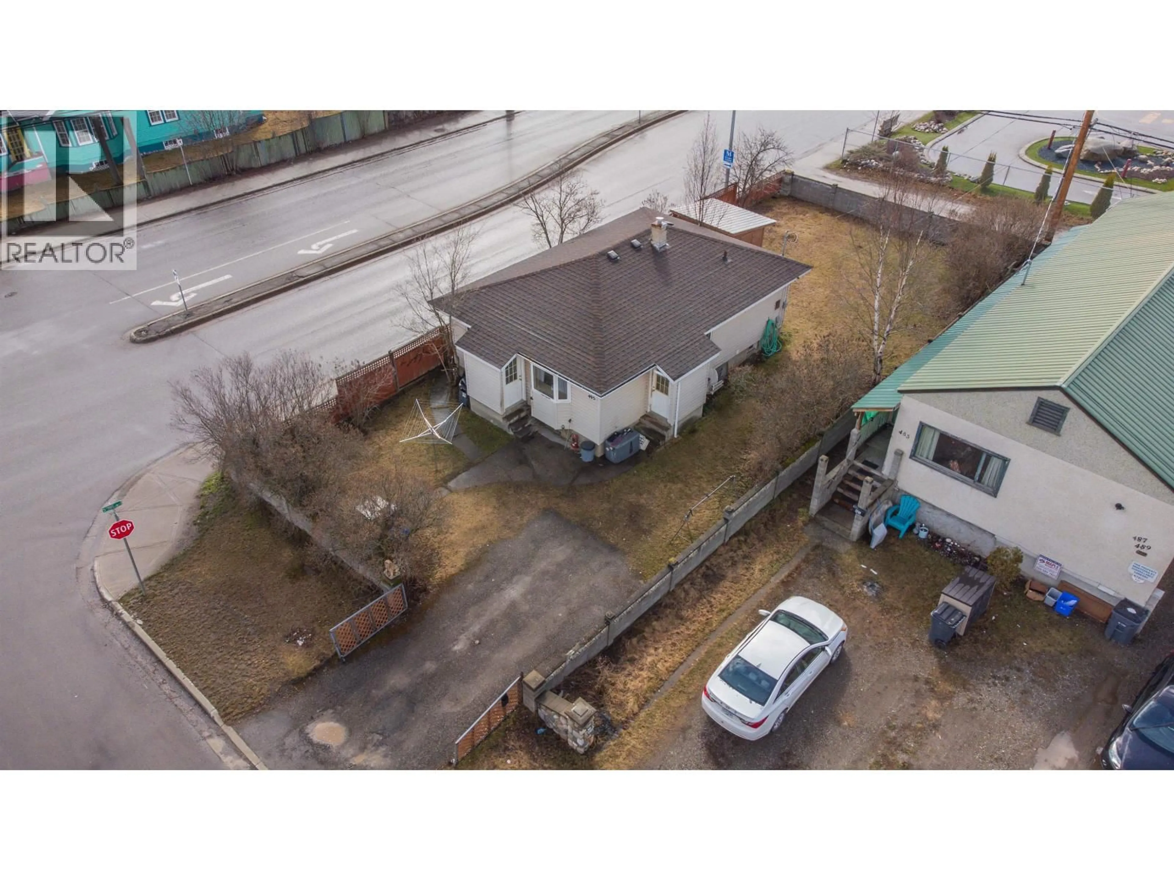 A pic from outside/outdoor area/front of a property/back of a property/a pic from drone, street for 495 BURDEN STREET, Prince George British Columbia V2M2H4