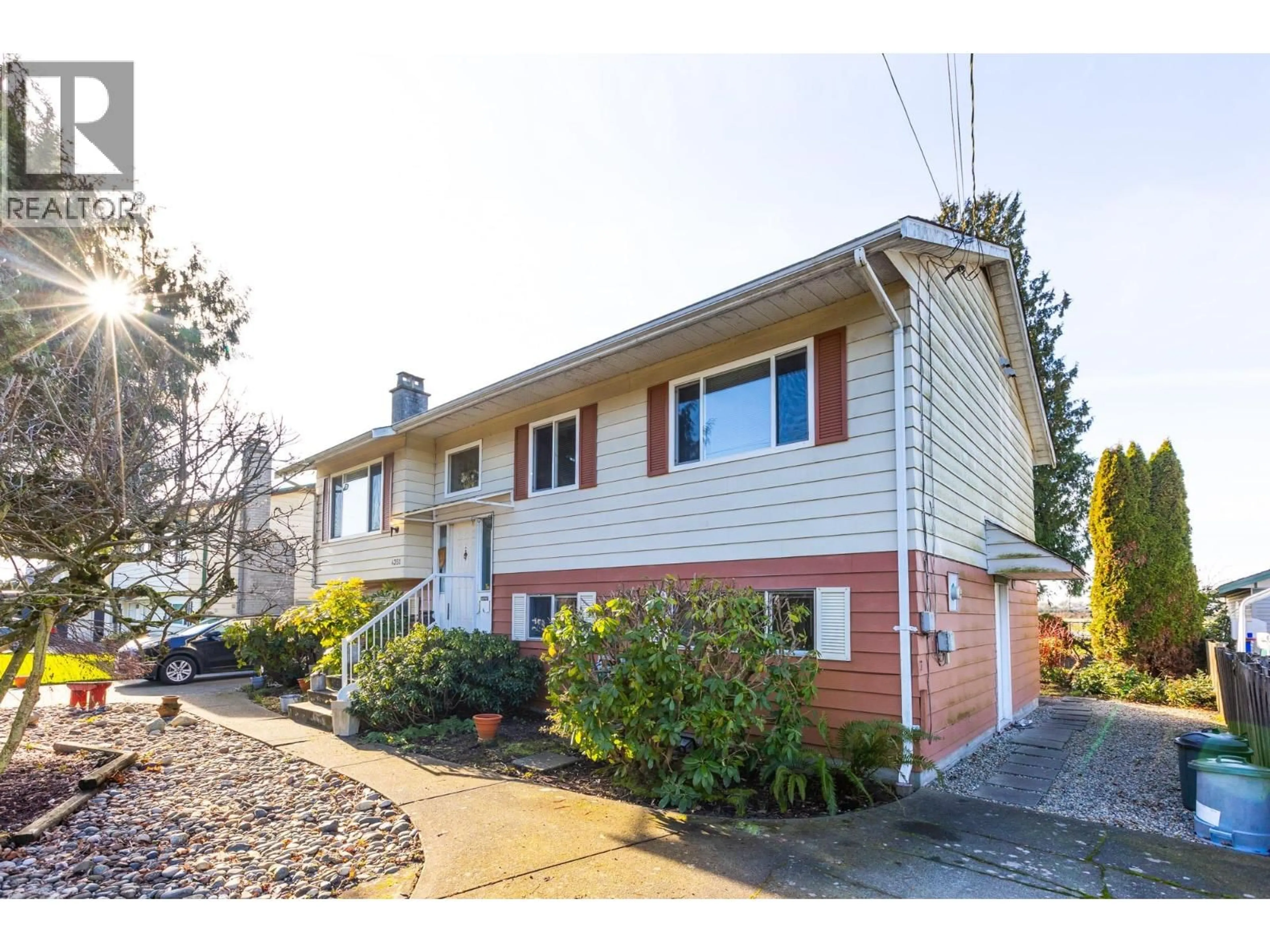 Home with vinyl exterior material, street for 4351 48A STREET, Delta British Columbia V4K2P8