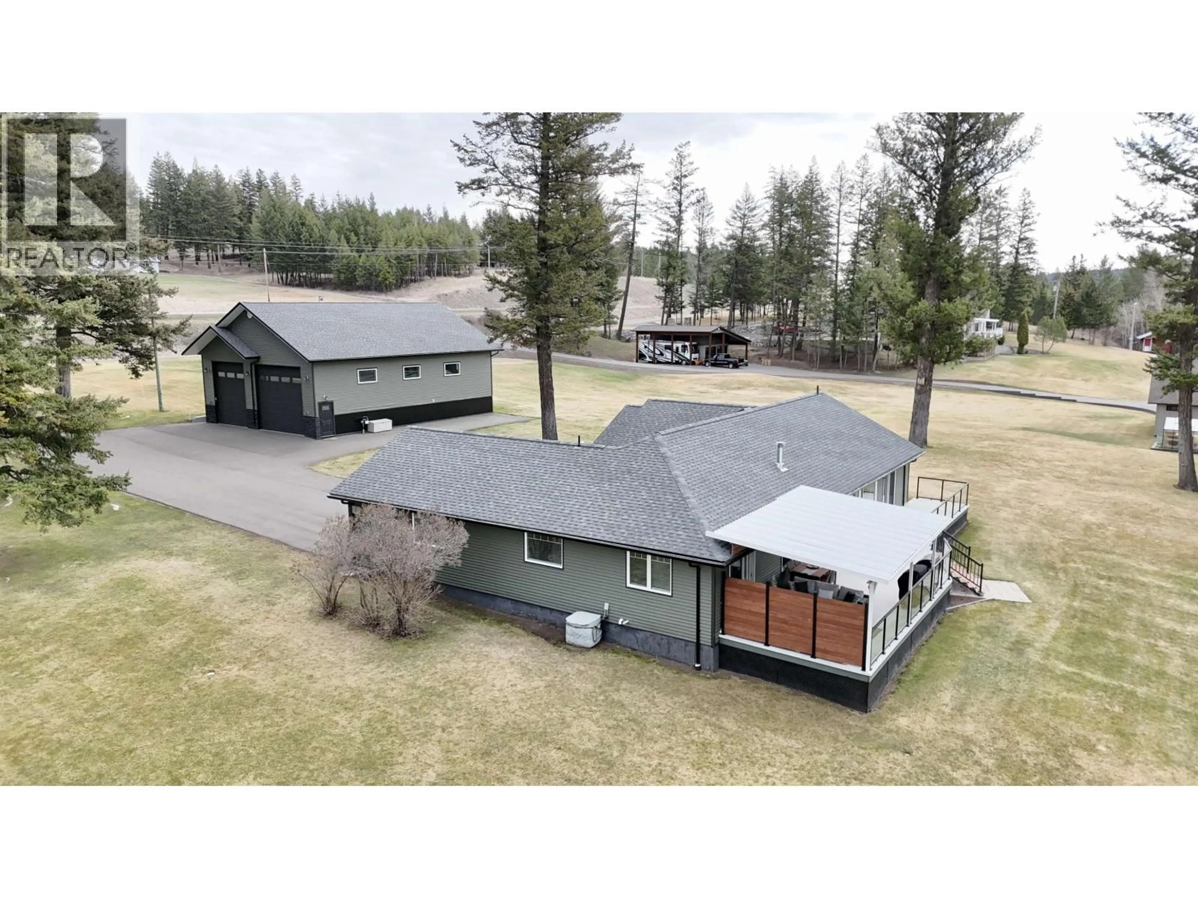 A pic from outside/outdoor area/front of a property/back of a property/a pic from drone, unknown for 3556 CABIN ROAD, Lac La Hache British Columbia V0K1T1