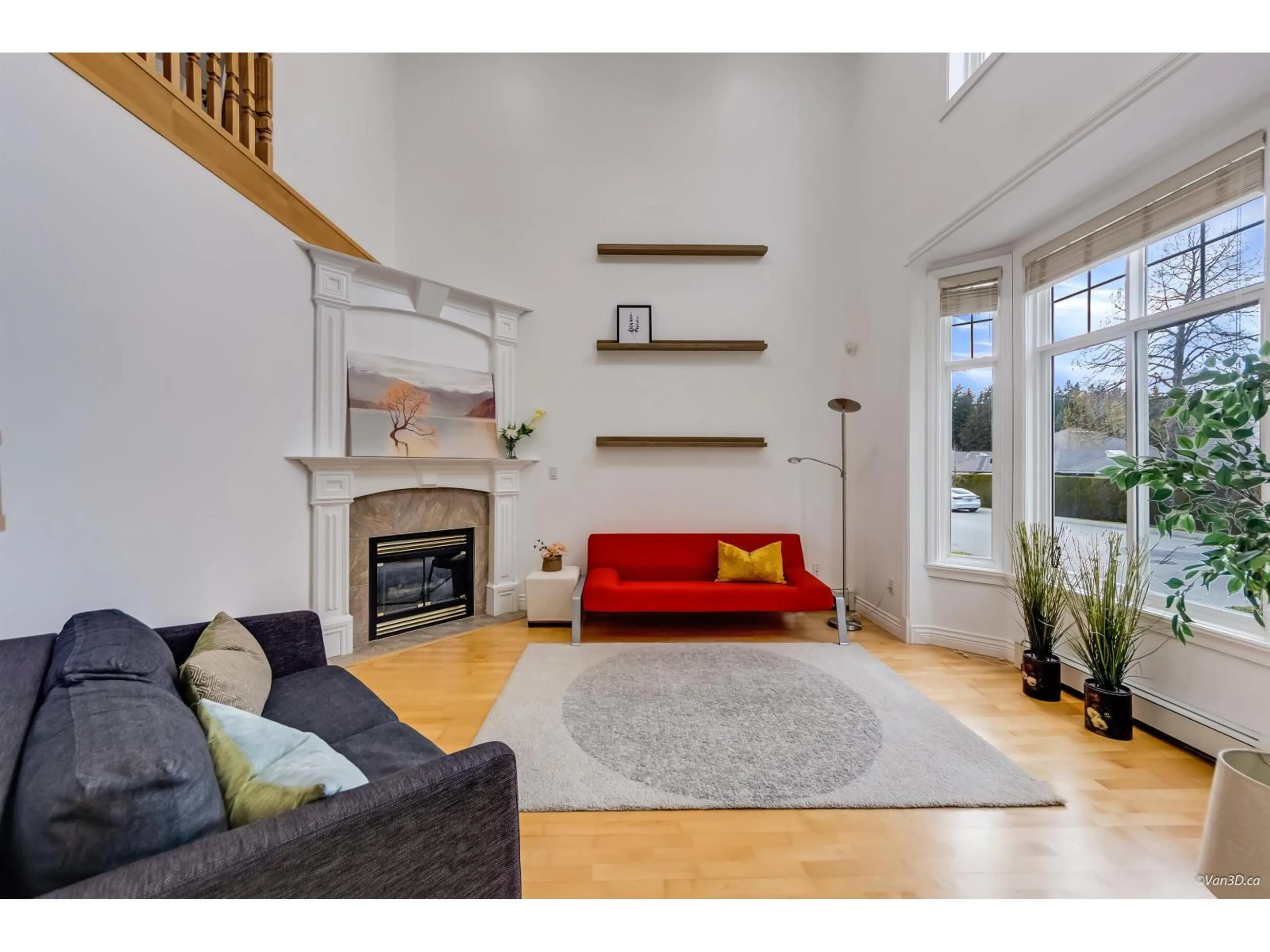 Living room with furniture, wood/laminate floor for 14906 23 AVENUE, Surrey British Columbia V4A9X2