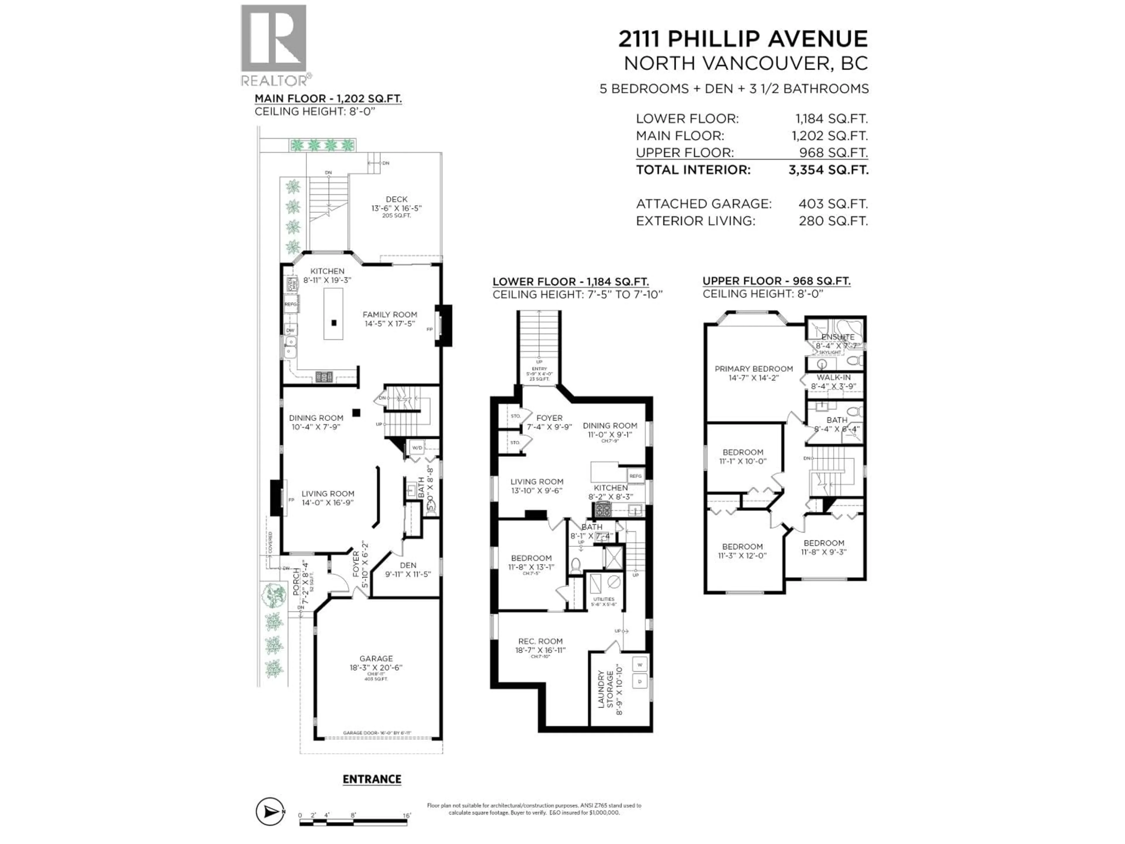 Floor plan for 2111 PHILIP AVENUE, North Vancouver British Columbia V7P2W5