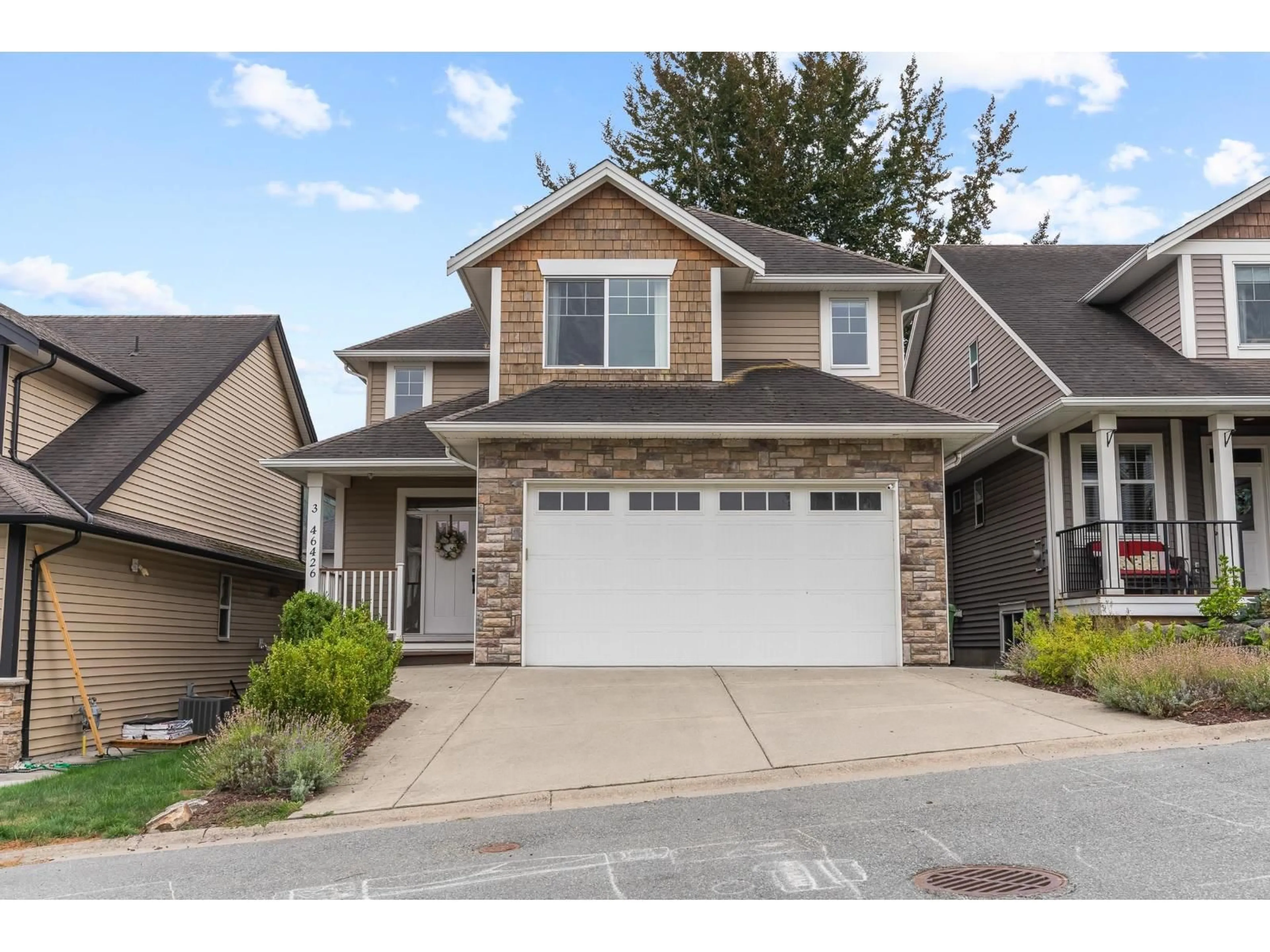Home with vinyl exterior material, street for 3 - 46426 MULLINS ROAD, Chilliwack British Columbia V2R3Y4