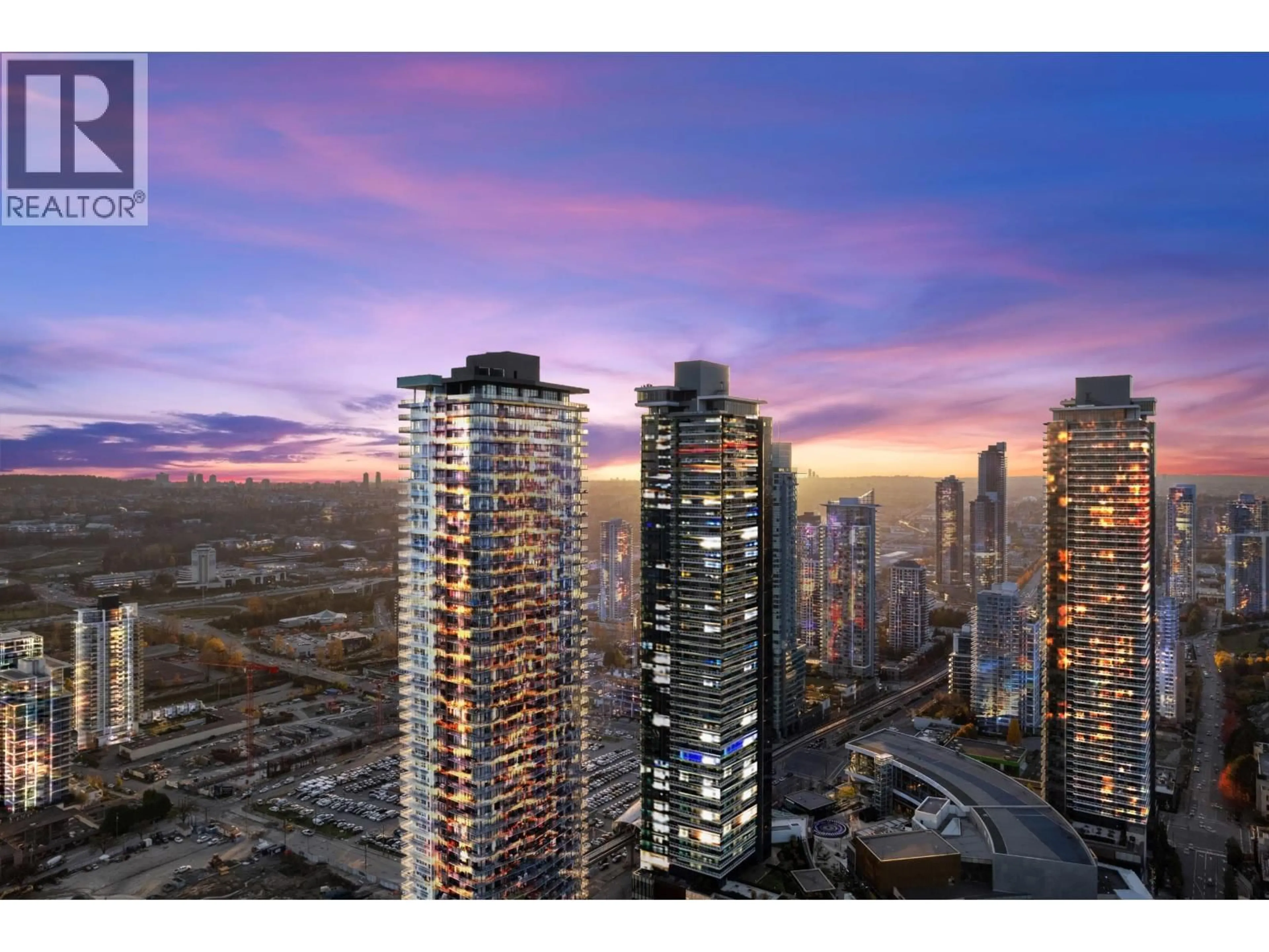 A pic from outside/outdoor area/front of a property/back of a property/a pic from drone, city buildings view from balcony for 4507 - 4650 BRENTWOOD BOULEVARD, Burnaby British Columbia V5C0M3