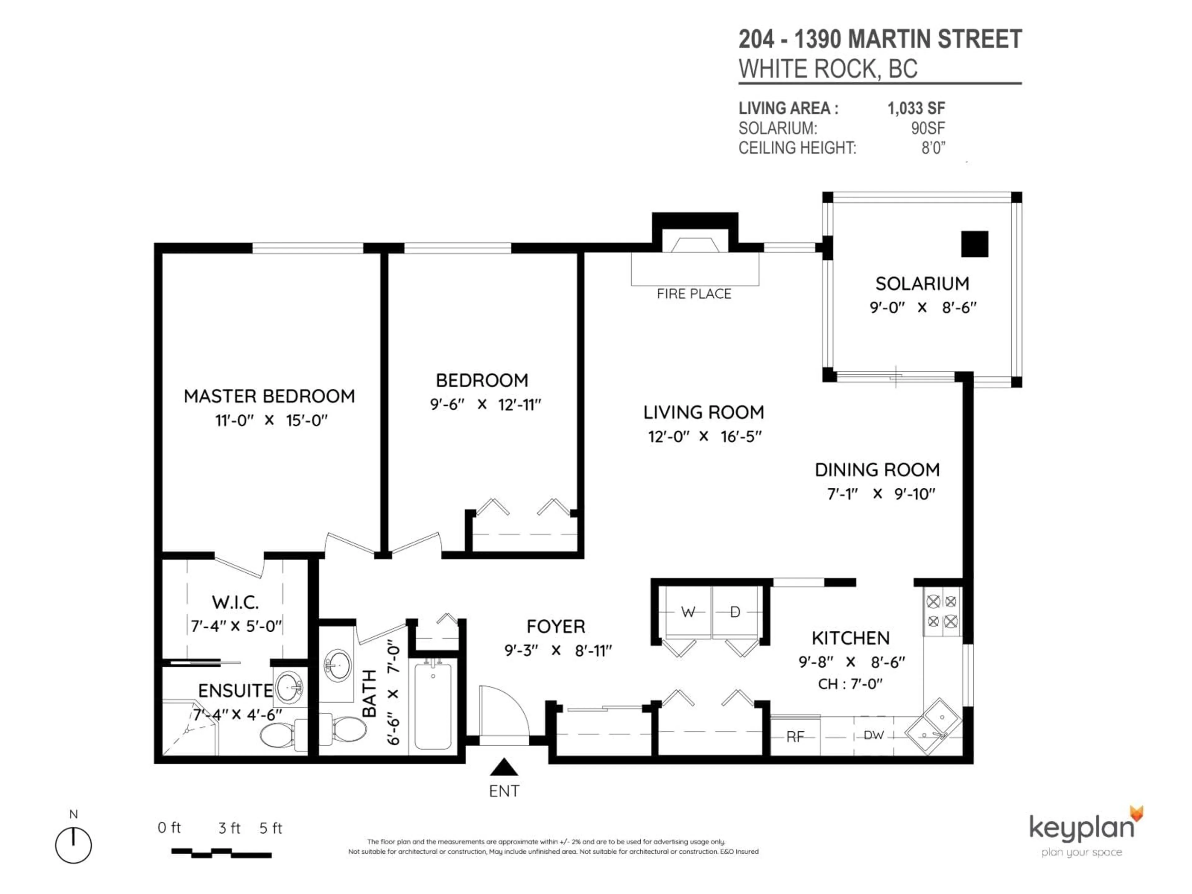 Floor plan for 204 - 1390 MARTIN STREET, White Rock British Columbia V4B3W5