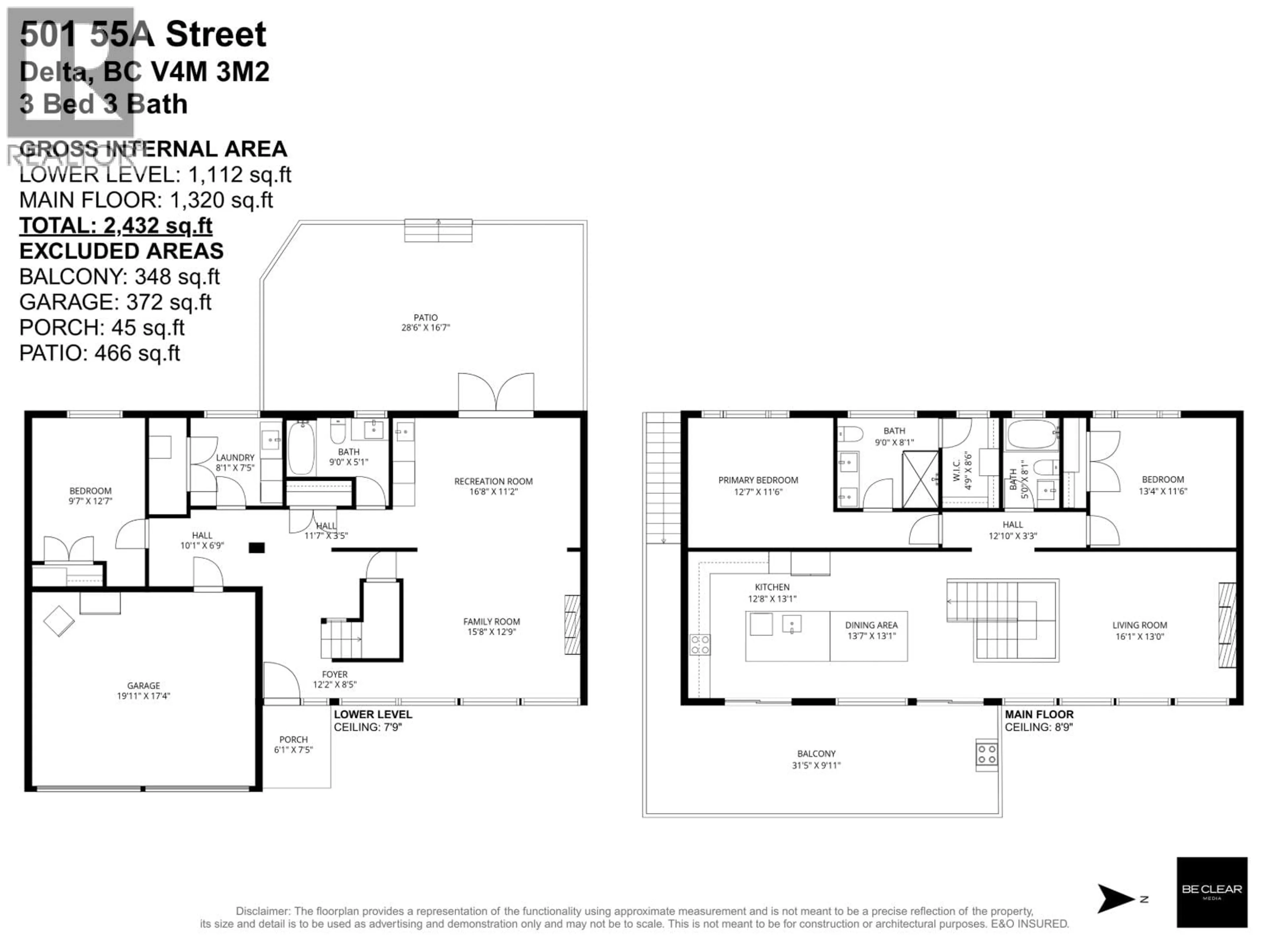 Floor plan for 501 55A STREET, Delta British Columbia V4M3M2
