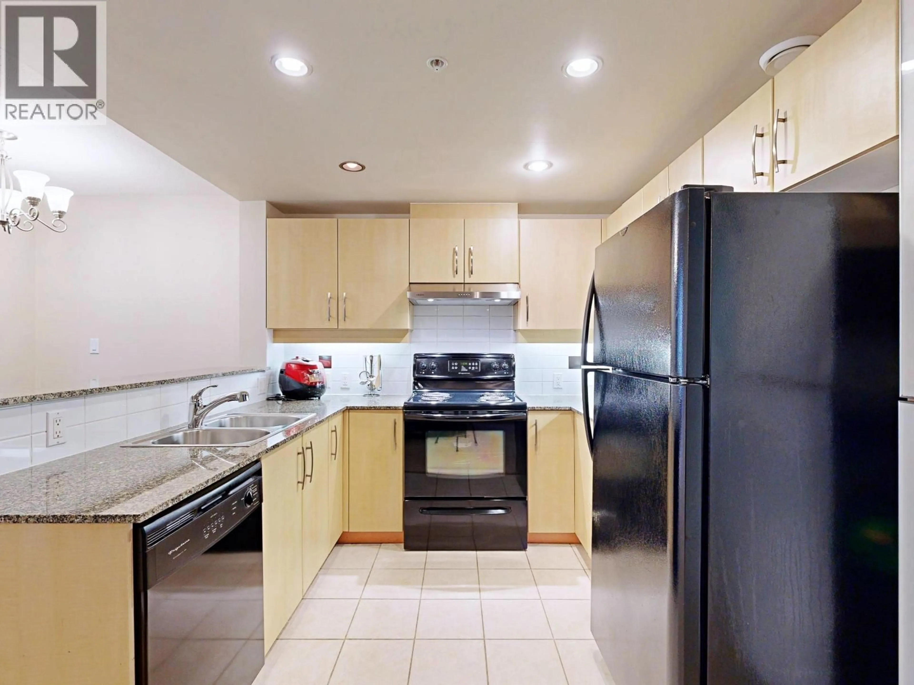 Standard kitchen, ceramic/tile floor for 101 - 9298 UNIVERSITY CRESCENT, Burnaby British Columbia V5A4X8