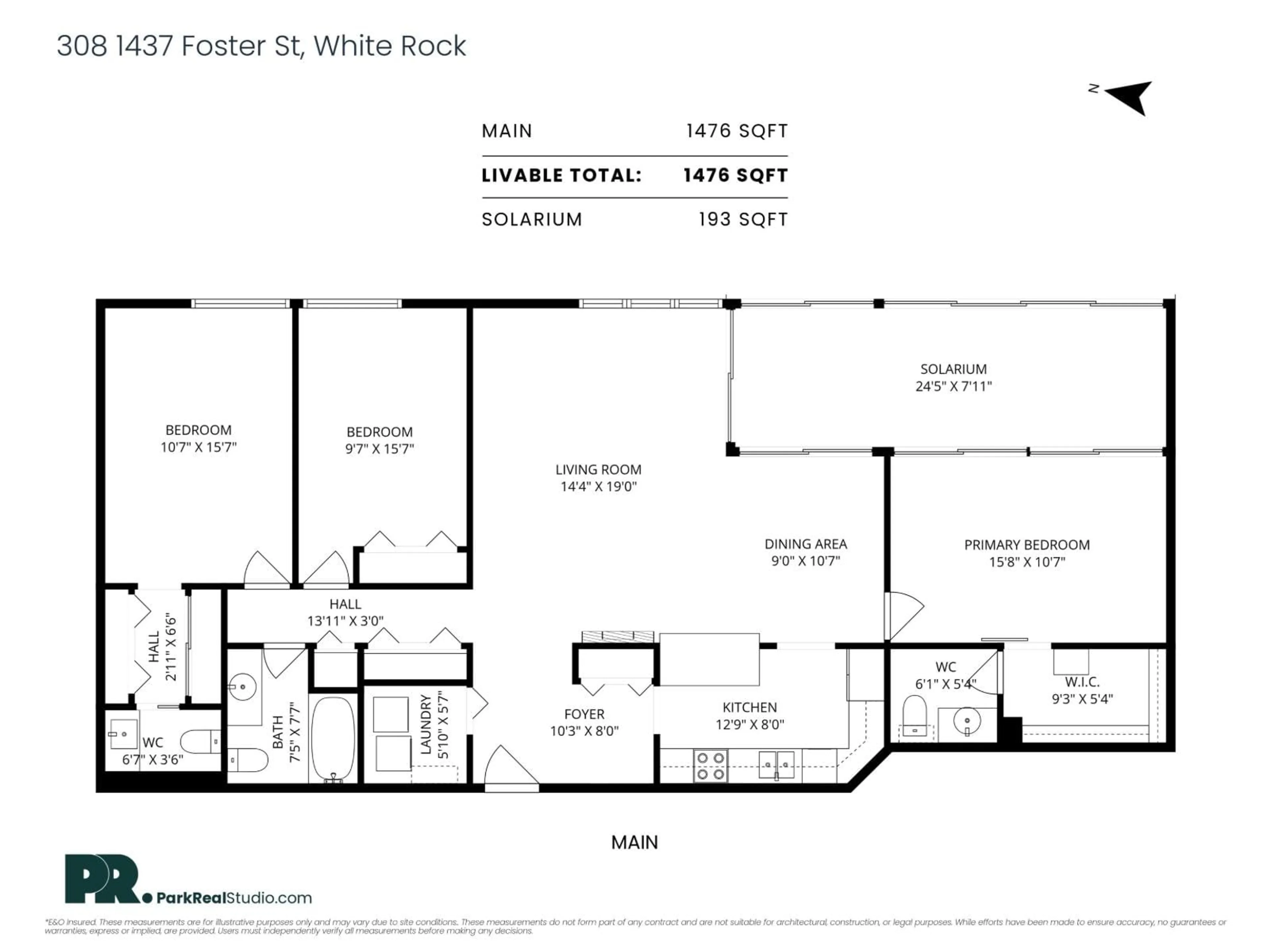 Floor plan for 308 - 1437 FOSTER STREET, White Rock British Columbia V4B3X6