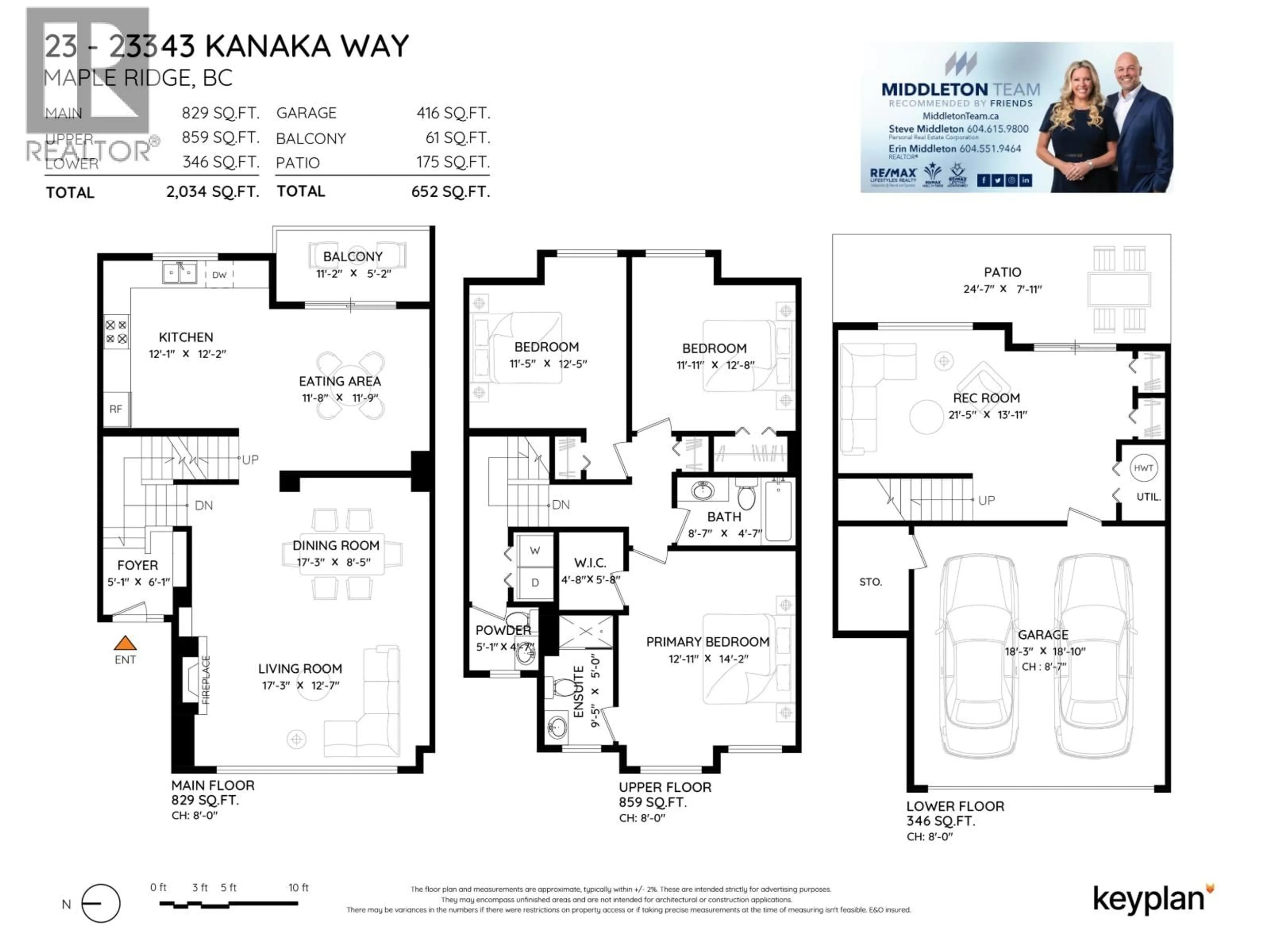 Floor plan for 23 - 23343 KANAKA WAY, Maple Ridge British Columbia V2W2B6