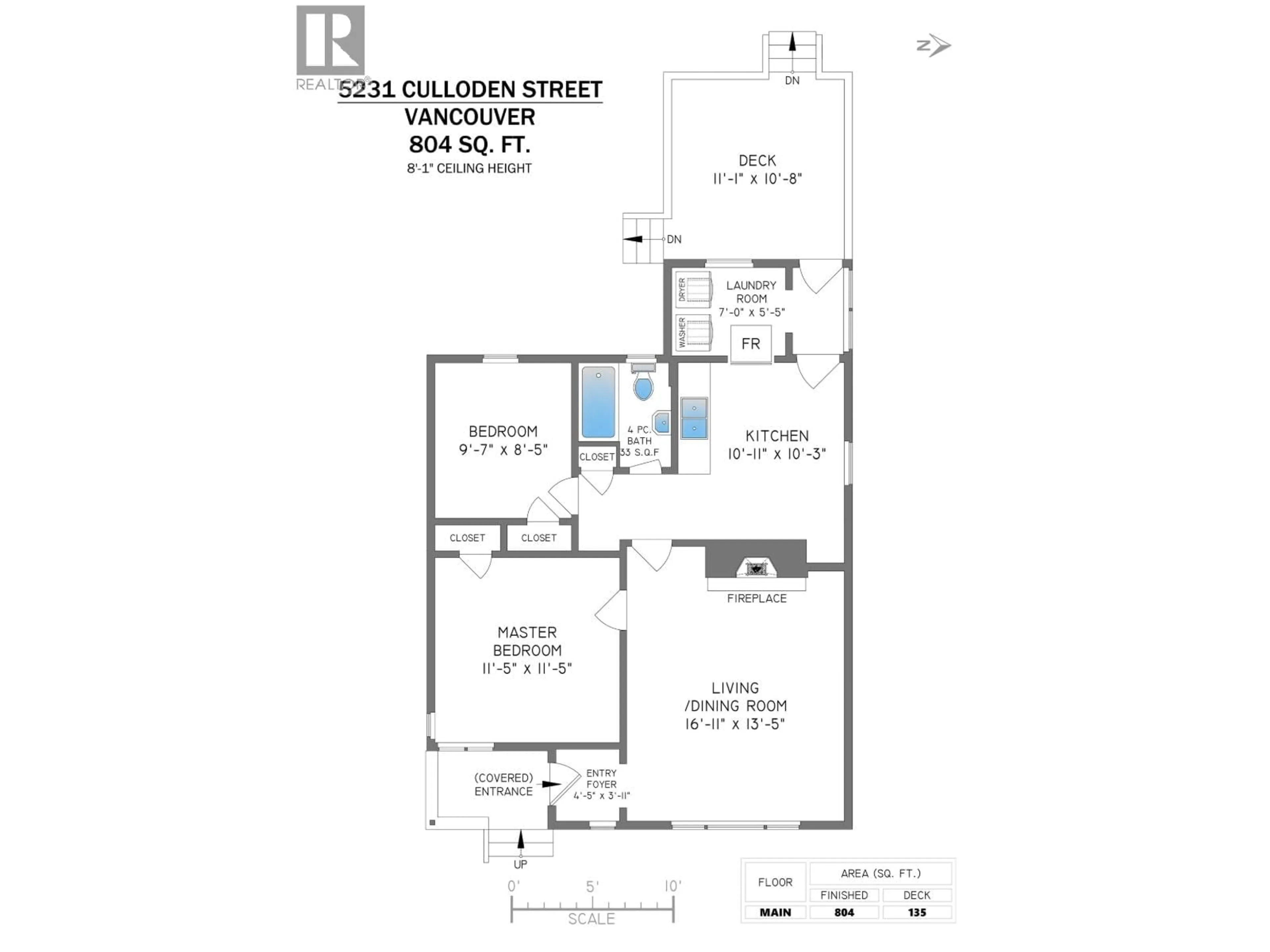 Floor plan for 5231 CULLODEN STREET, Vancouver British Columbia V5W3R5