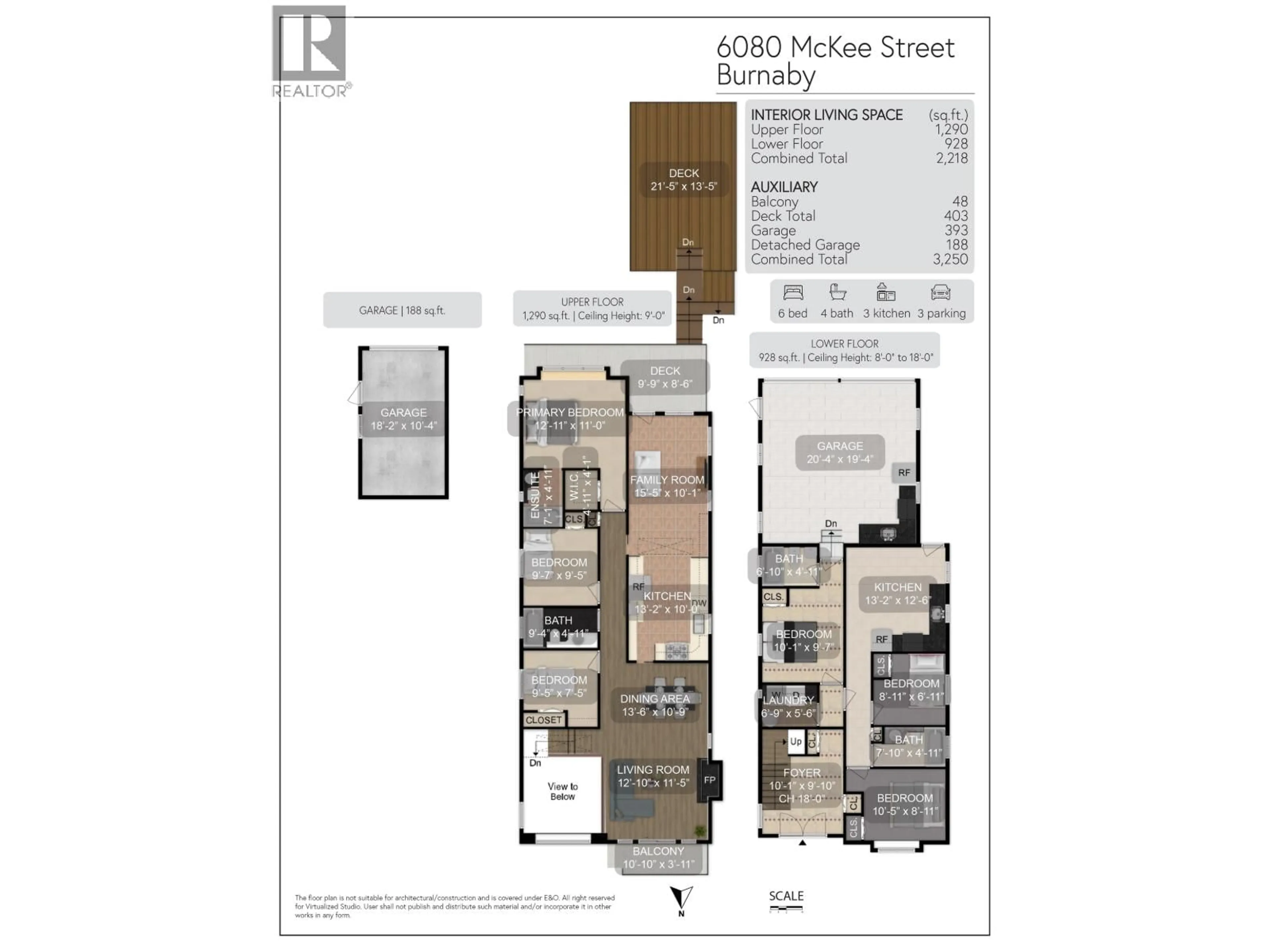 Floor plan for 6080 MCKEE STREET, Burnaby British Columbia V5J2V5