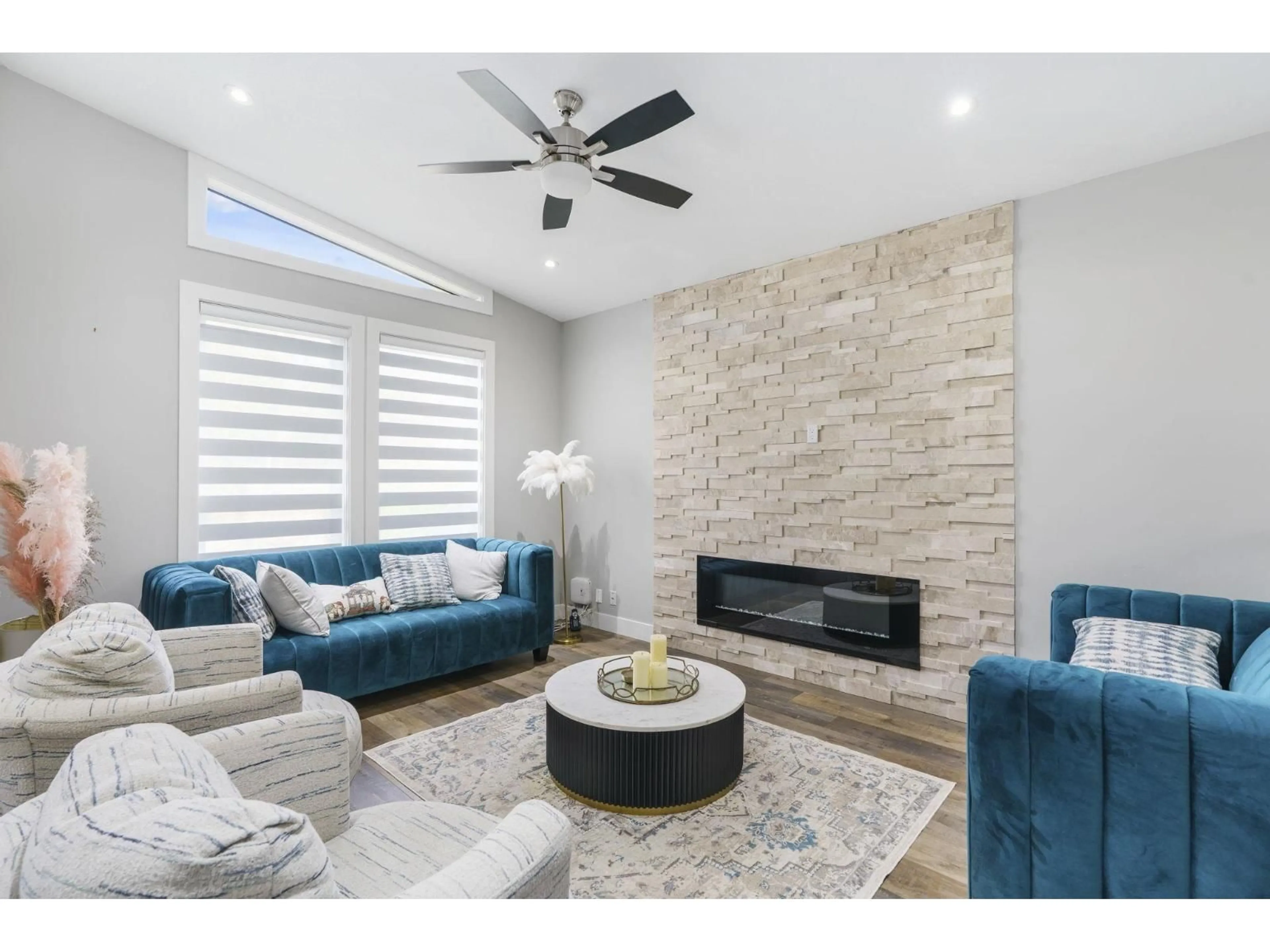 Living room with furniture, ceramic/tile floor for 18018 60 AVENUE, Surrey British Columbia V3S1V6