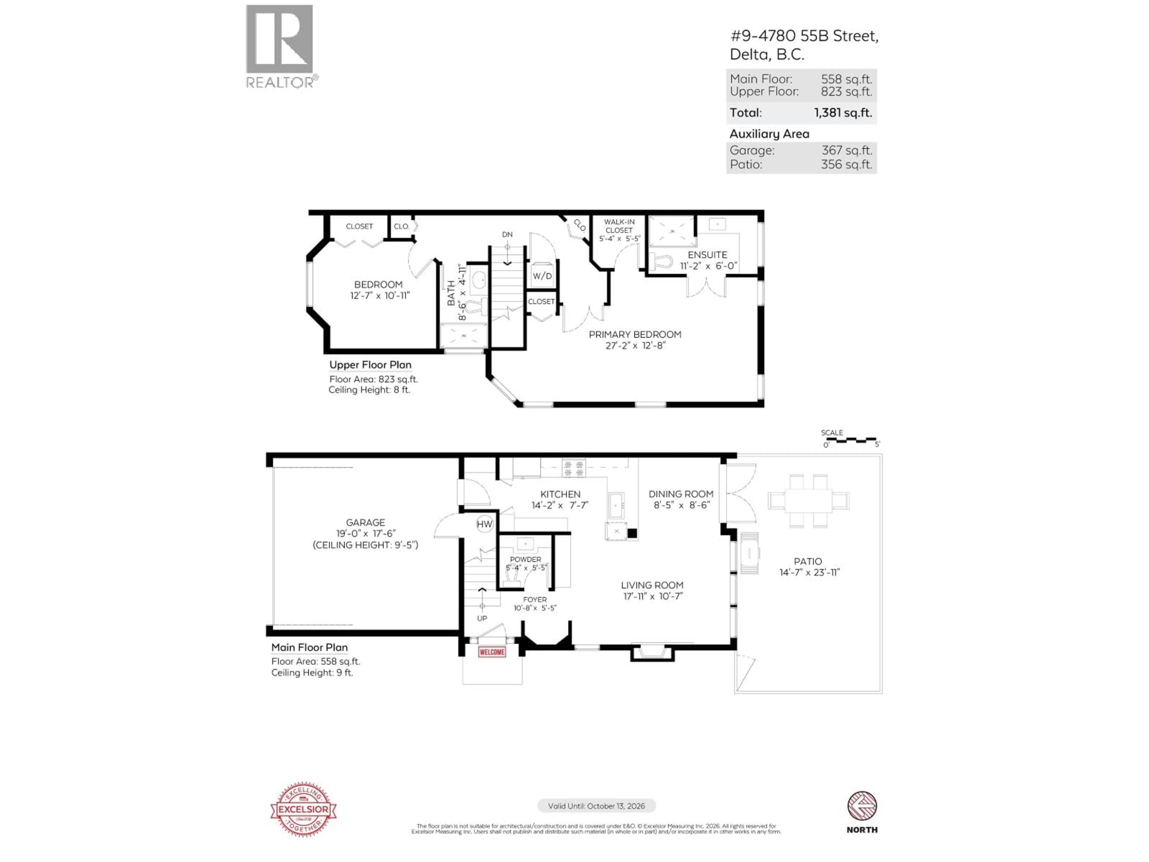 Floor plan for 9 - 4780 55B STREET, Delta British Columbia V4K3B7