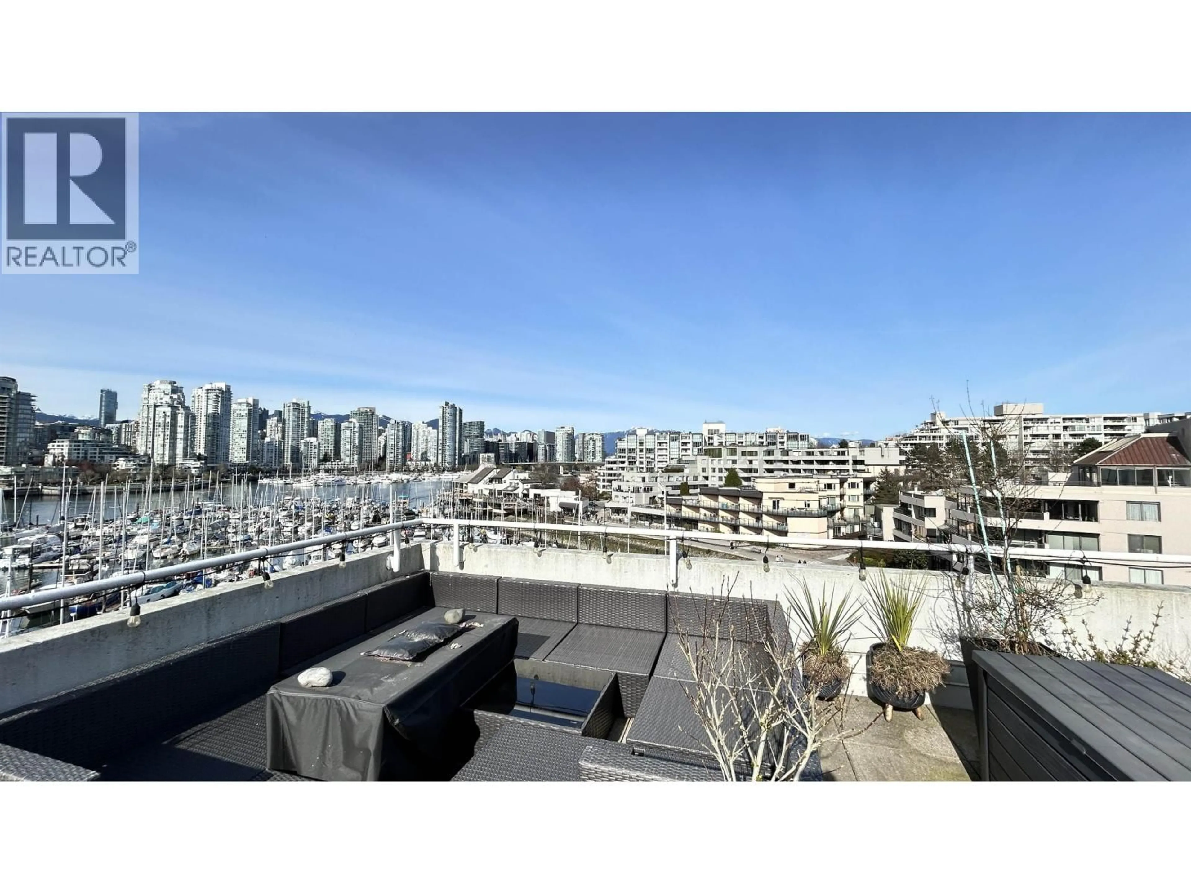Patio, city buildings view from balcony for 315 - 674 LEG IN BOOT SQUARE, Vancouver British Columbia V5Z4B4
