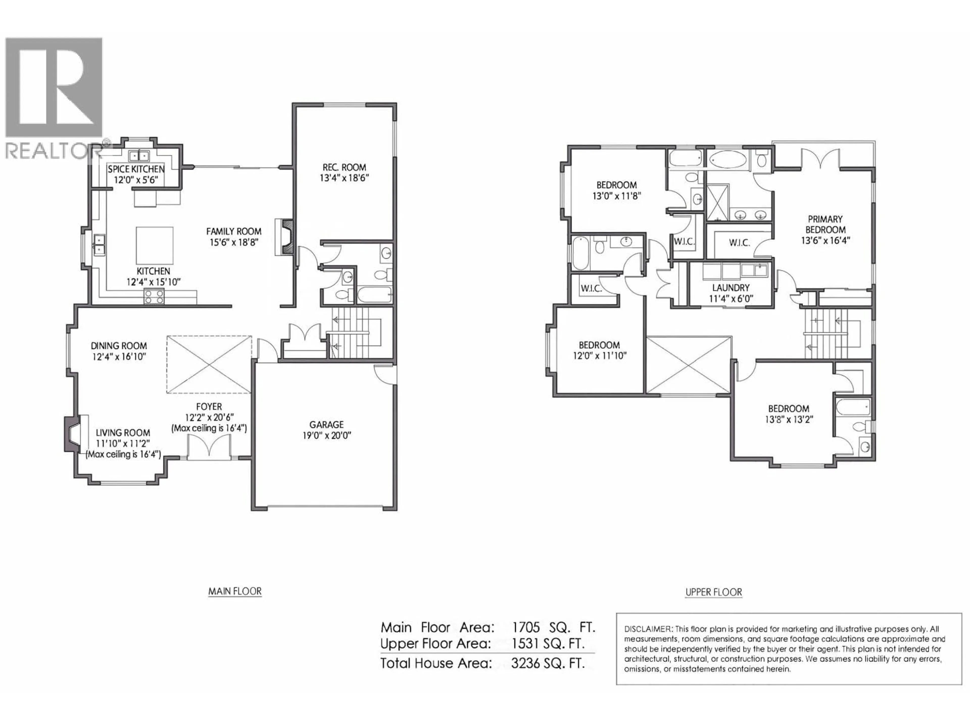 Floor plan for 6011 TAKLA PLACE, Richmond British Columbia V7C4A1