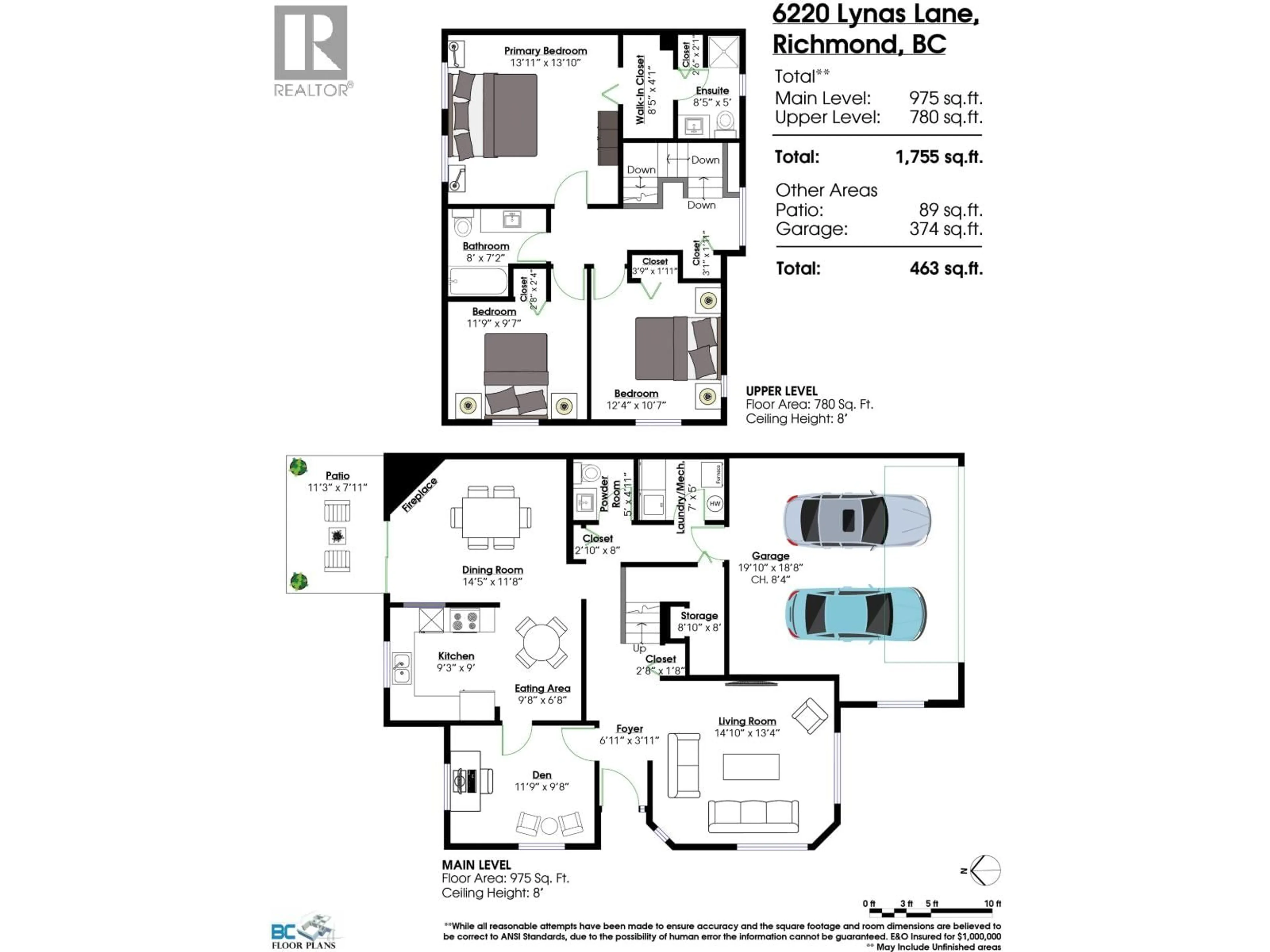 Floor plan for 6220 LYNAS LANE, Richmond British Columbia V7C5E4