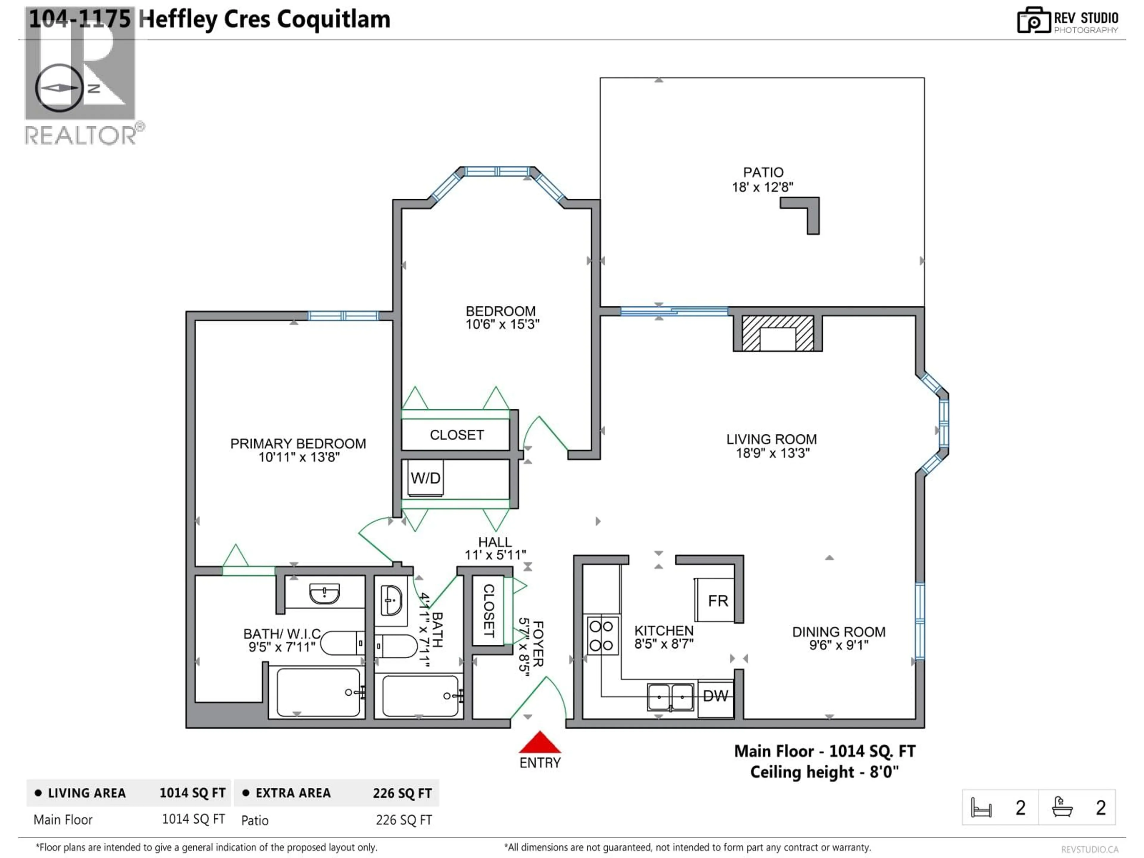 Floor plan for 104 - 1175 HEFFLEY CRESCENT, Coquitlam British Columbia V3B7J2