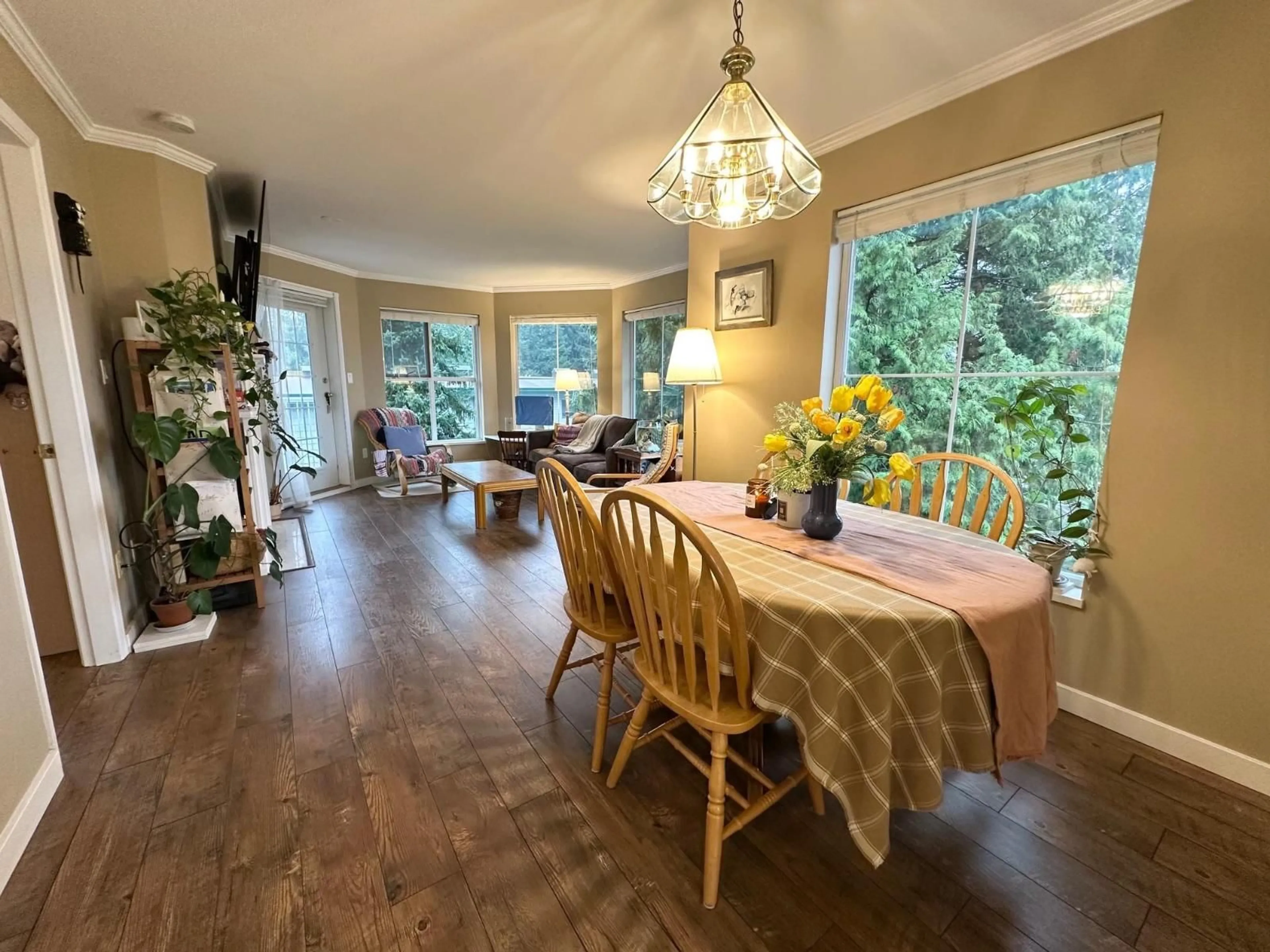 Dining room, wood/laminate floor for 306 - 15160 108 AVENUE, Surrey British Columbia V3R0V2