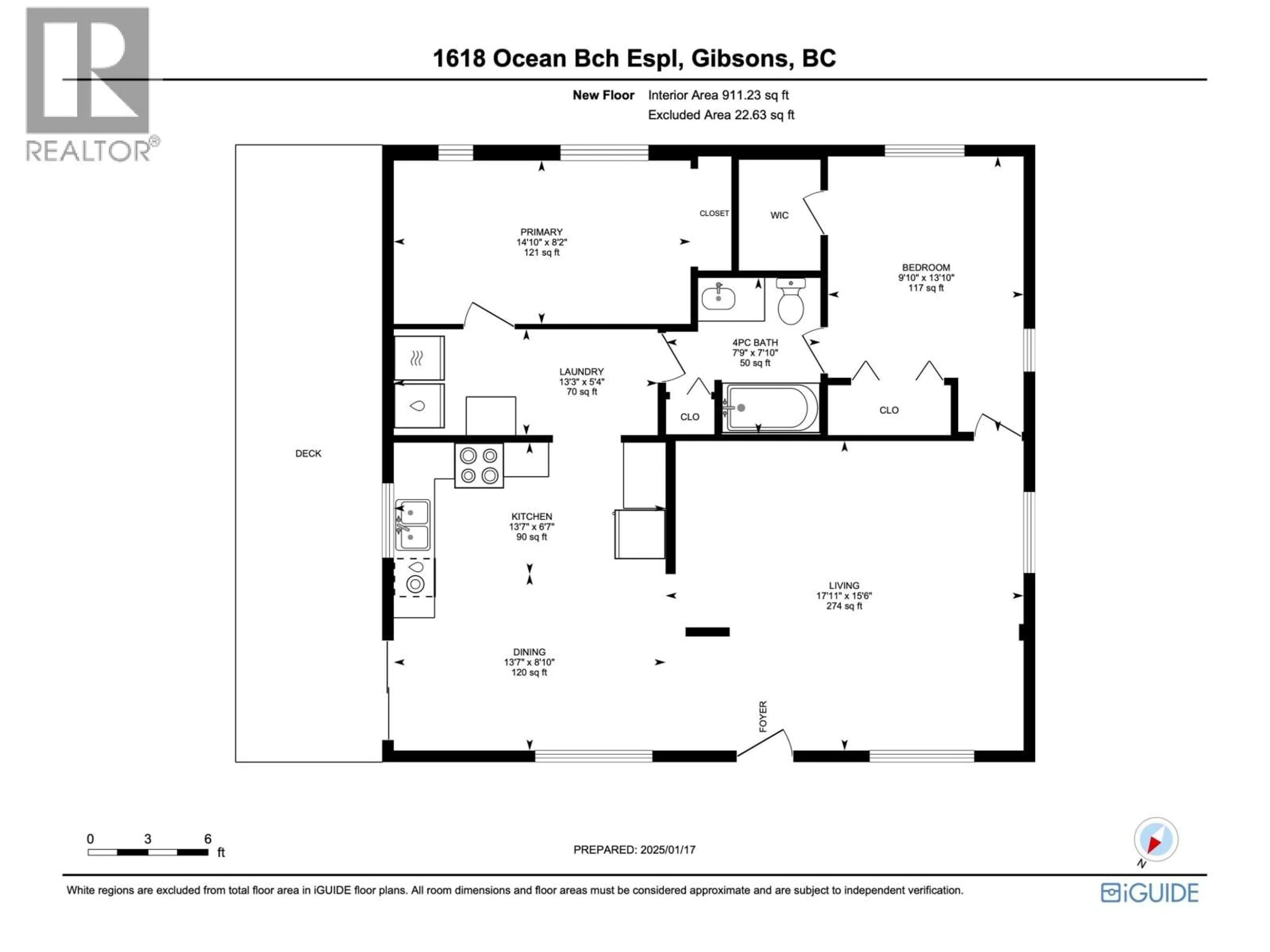Floor plan for 1618 OCEAN BEACH, Gibsons British Columbia V0N1V5