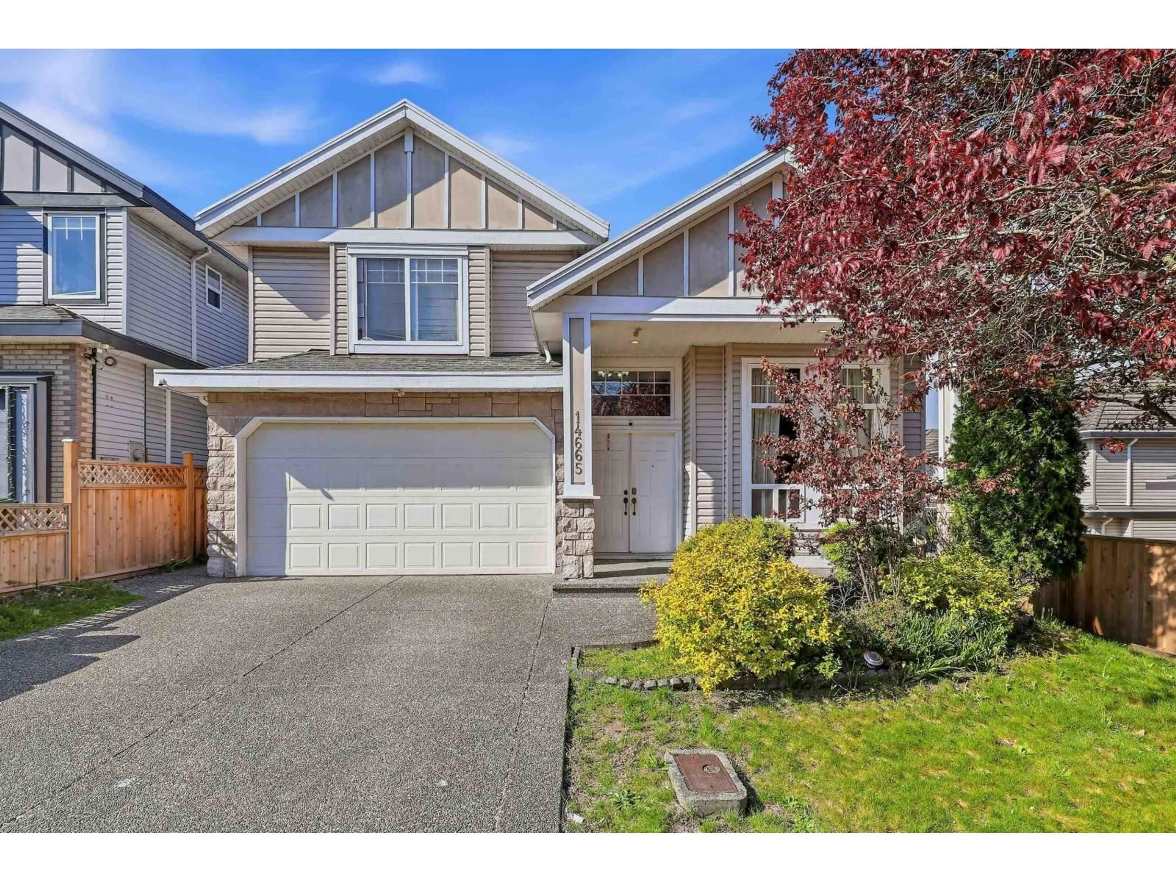 Home with vinyl exterior material, street for 14665 76A AVENUE, Surrey British Columbia V3S2P4