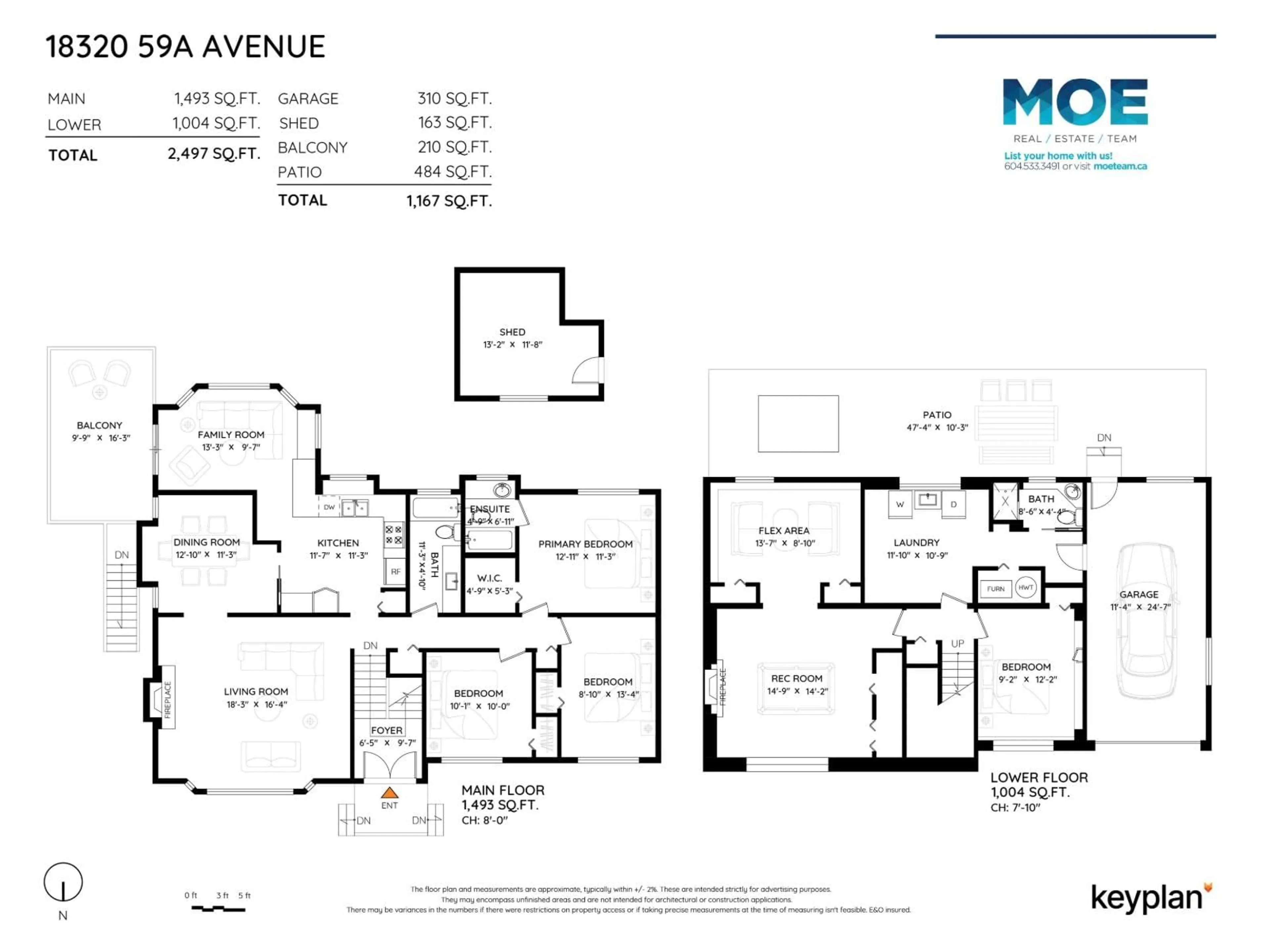 Floor plan for 18320 59A AVENUE, Surrey British Columbia V3S5Y1