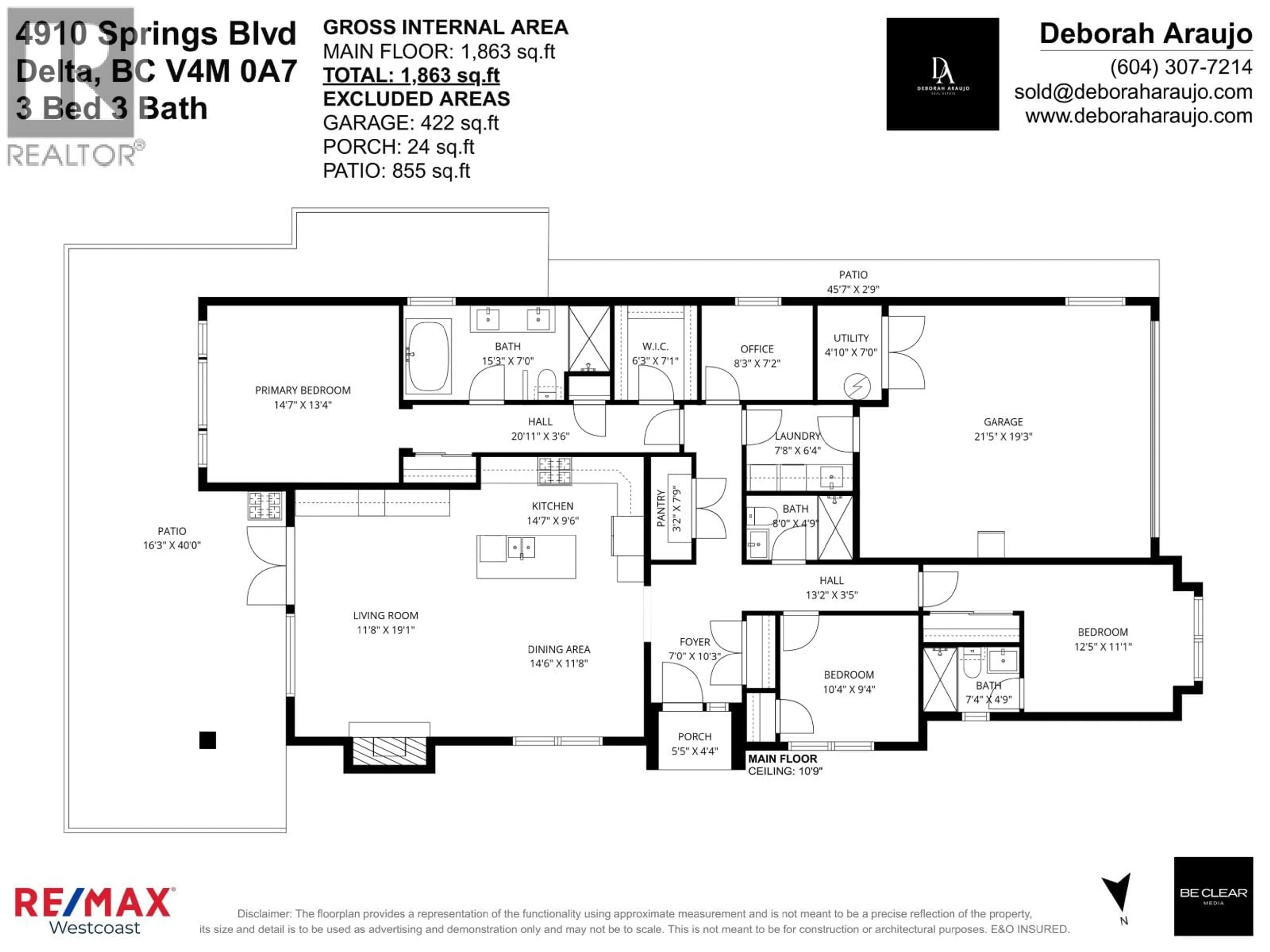 Floor plan for 4910 SPRINGS BOULEVARD, Tsawwassen British Columbia V4M0A7