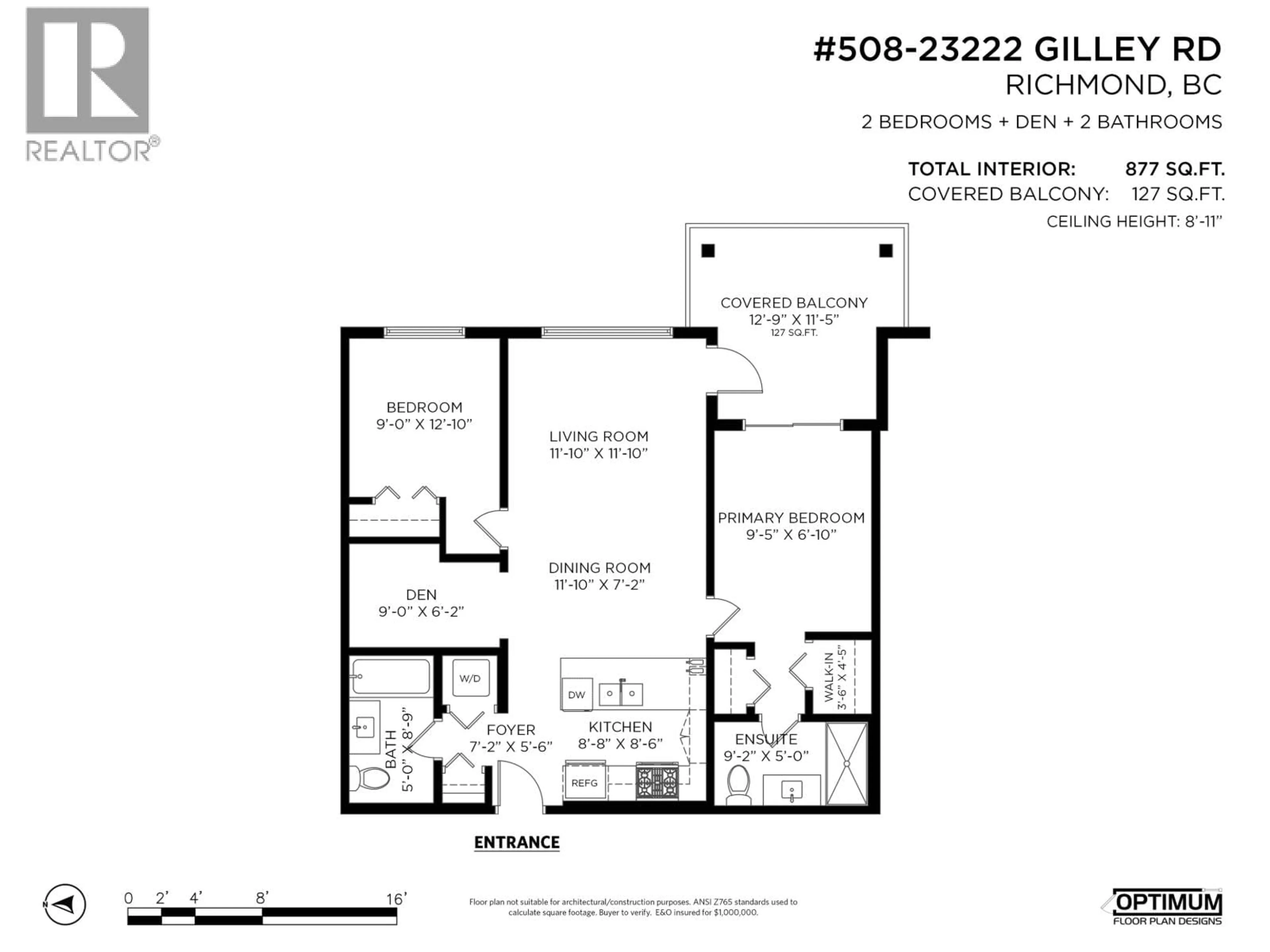 Floor plan for 508 - 23222 GILLEY ROAD, Richmond British Columbia V6V0C8
