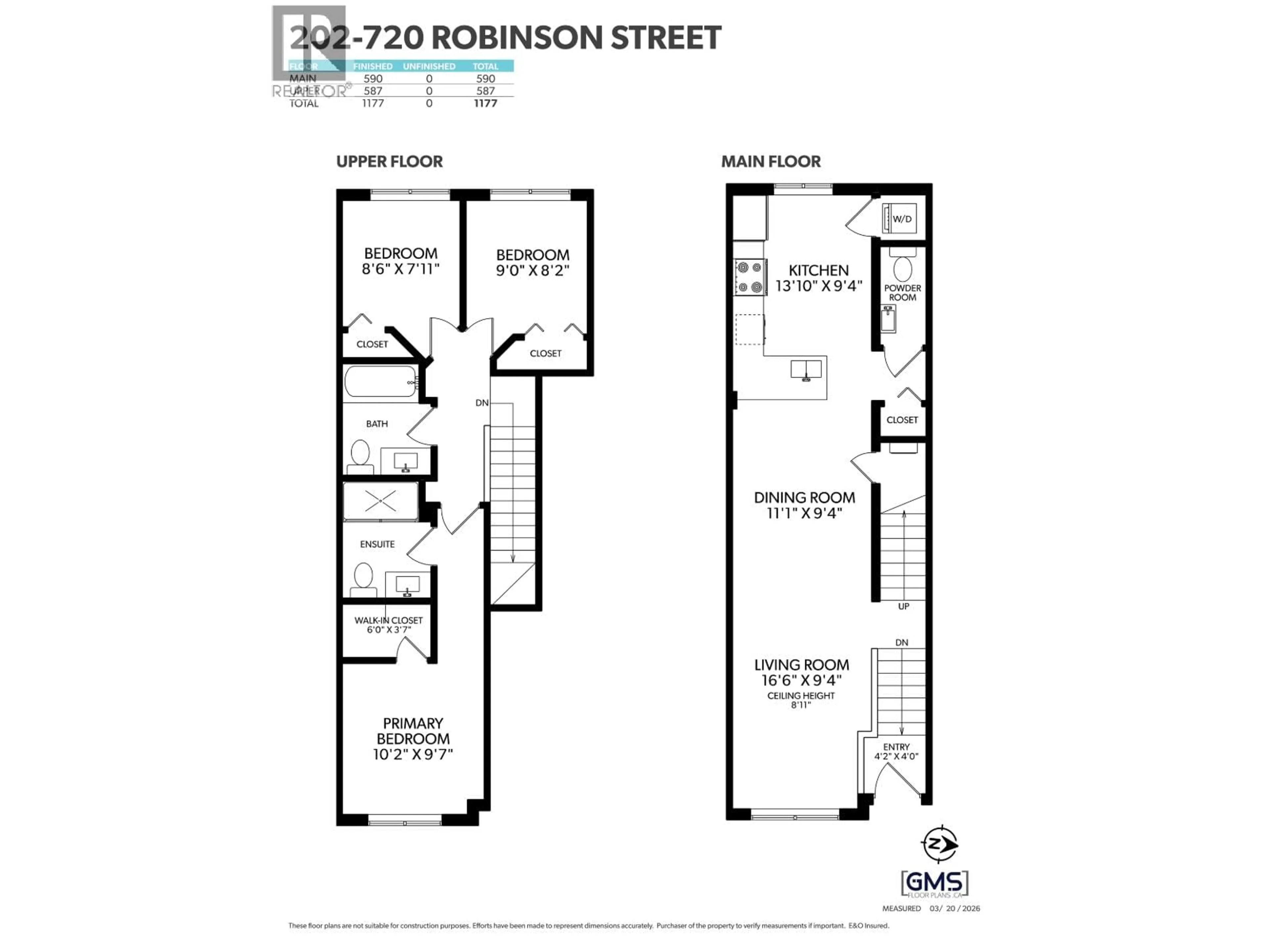 Floor plan for 202 - 720 ROBINSON STREET, Coquitlam British Columbia V3J0P9