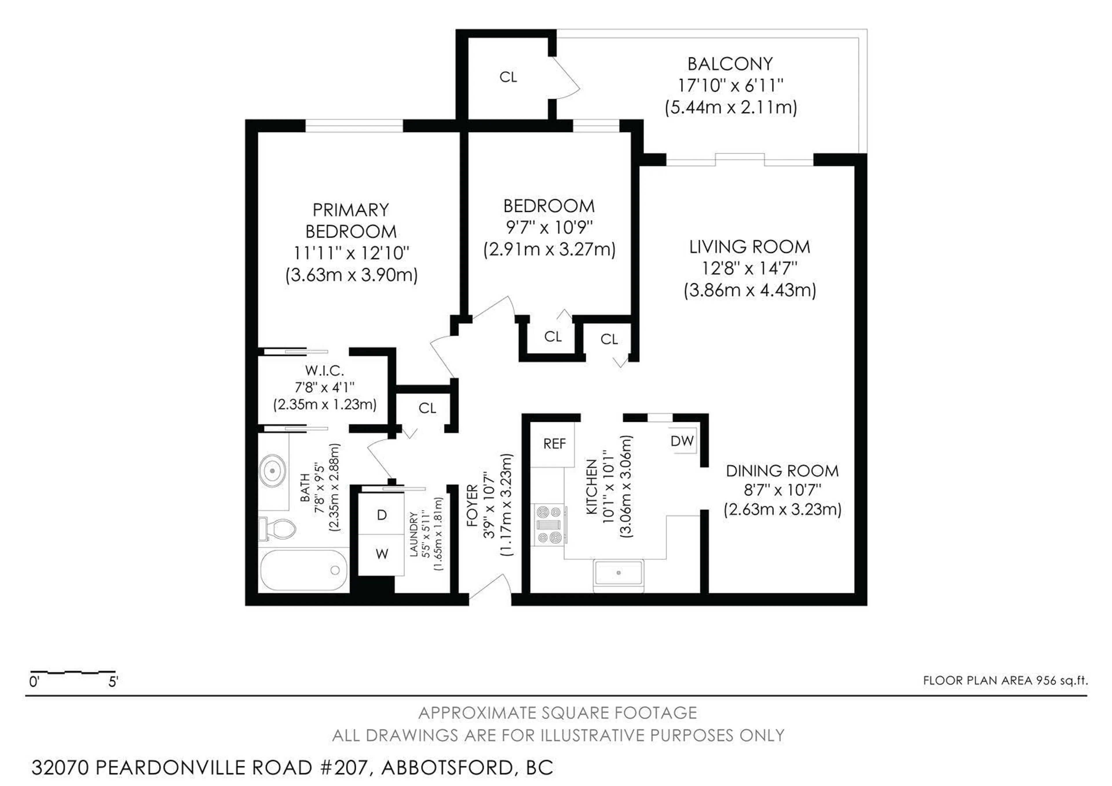 Floor plan for 207 - 32070 PEARDONVILLE ROAD, Abbotsford British Columbia V2T6N9