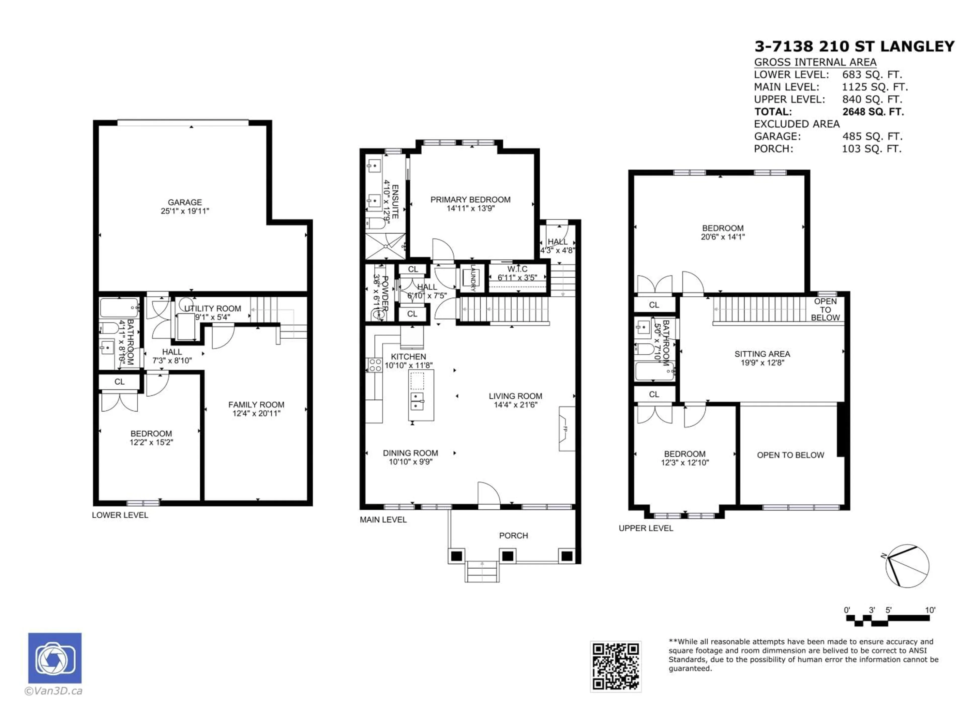 Floor plan for 3 - 7138 210 STREET, Langley British Columbia V2Y0V7
