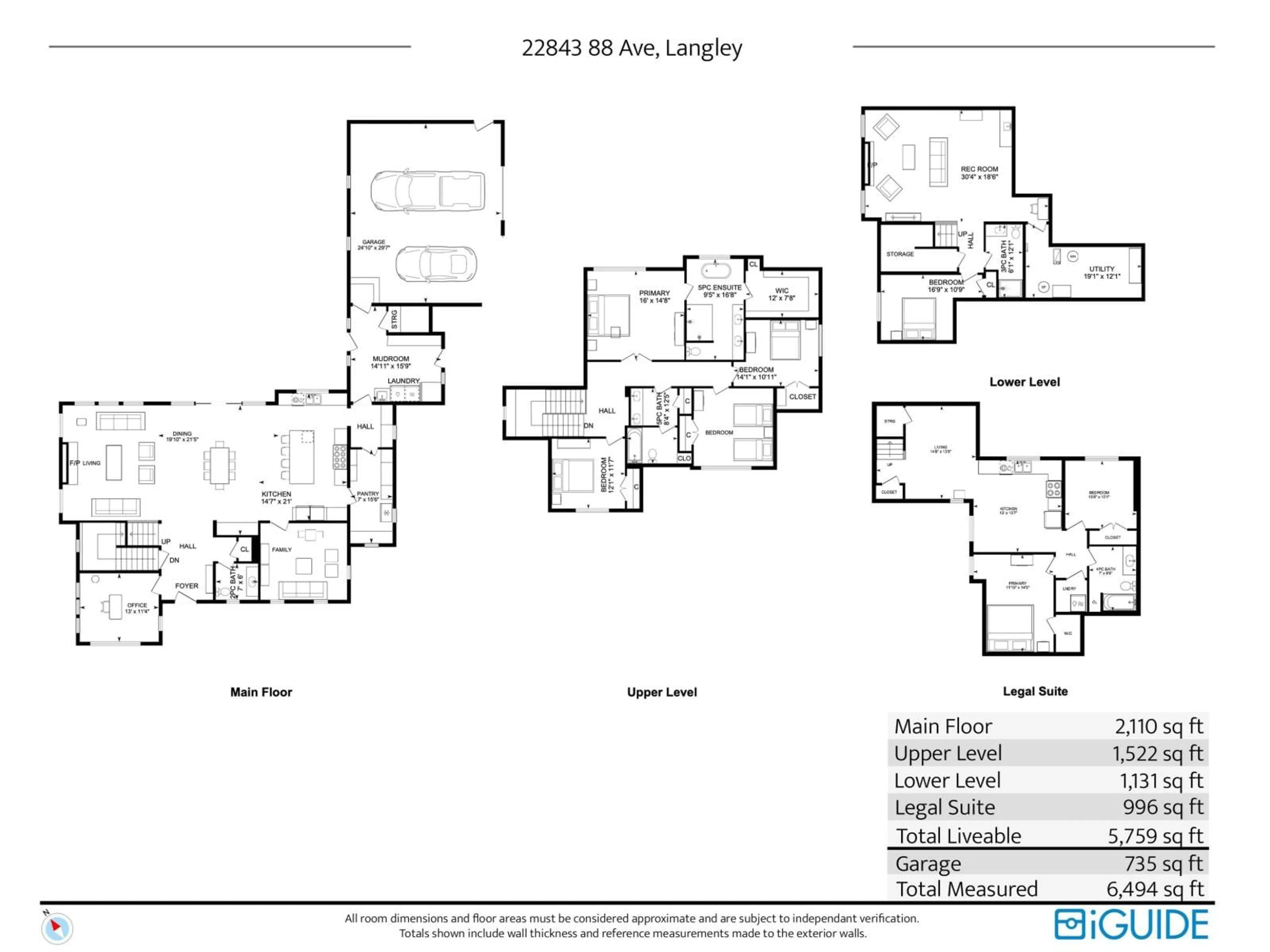Floor plan for 22843 88 AVENUE, Langley British Columbia V1M2R7