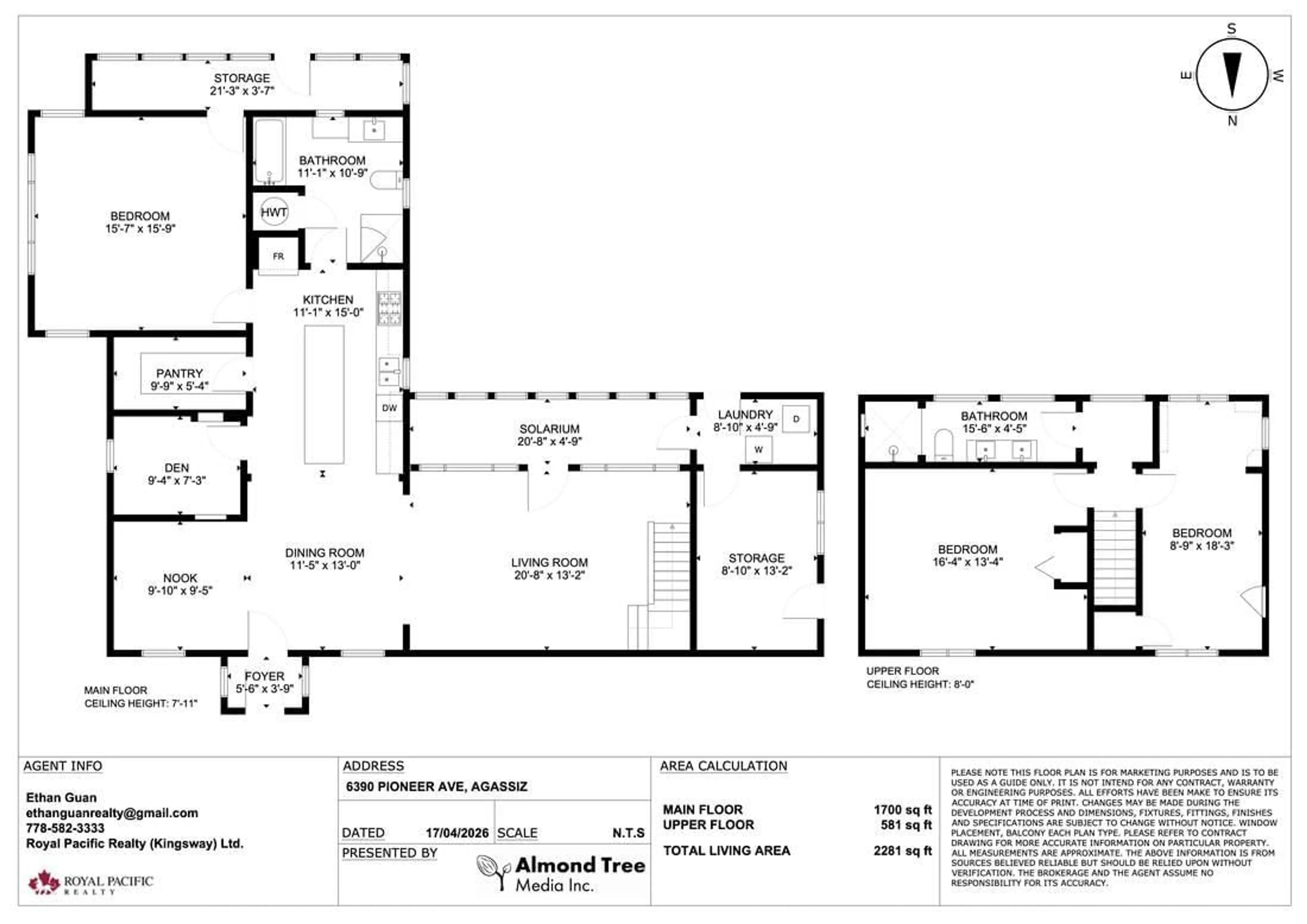 Floor plan for 6390 PIONEER AVENUE, Agassiz British Columbia V0M1A3