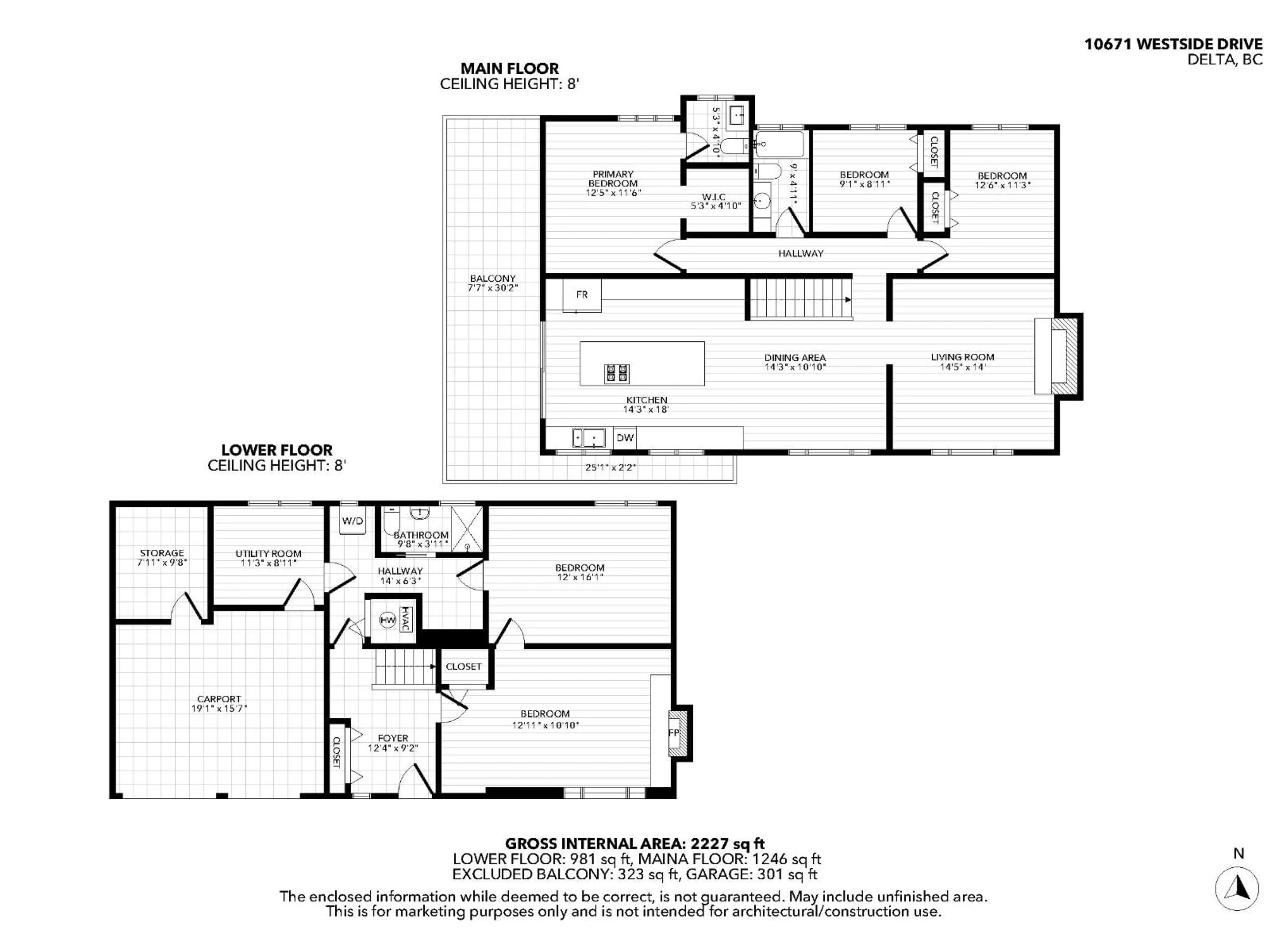 Floor plan for 10671 WESTSIDE DRIVE, Delta British Columbia V4C1R5